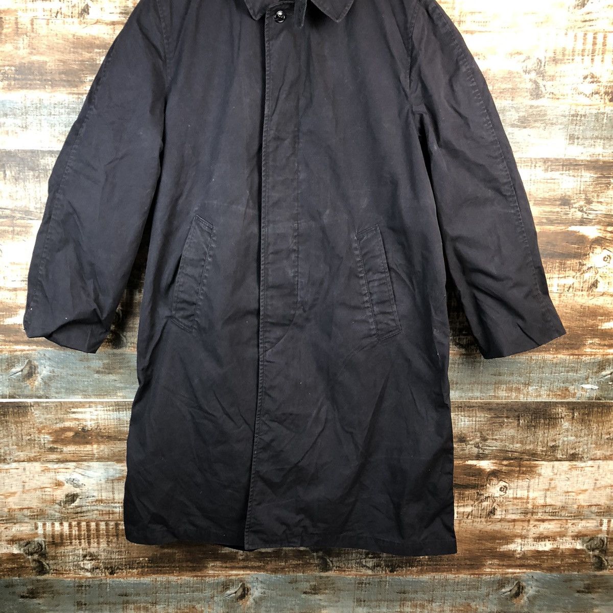 Vintage Vintage military Black Raincoats jacket #A2546 Size US L / EU 52-54 / 3 - 3 Thumbnail