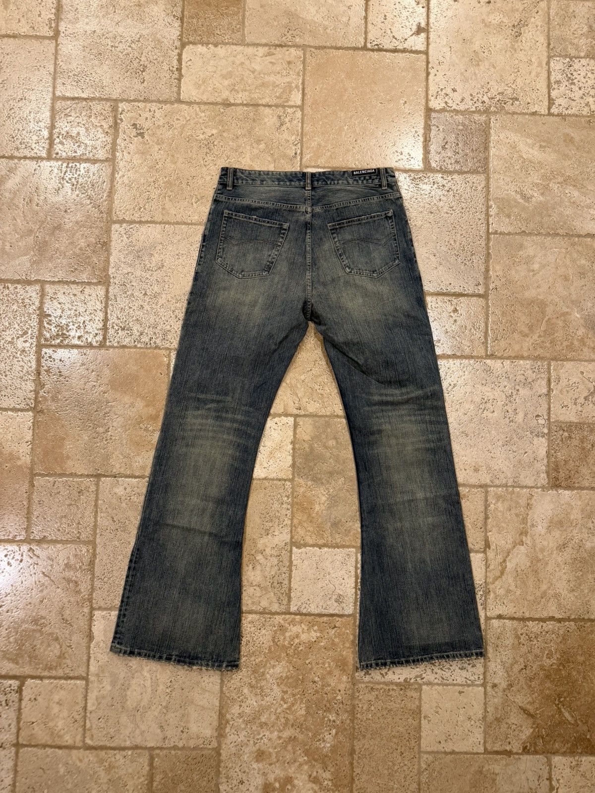 Balenciaga Balenciaga Demna Bootcut Flared 2023 Stone Wash Denim Jeans Size US 34 / EU 50 - 8 Thumbnail