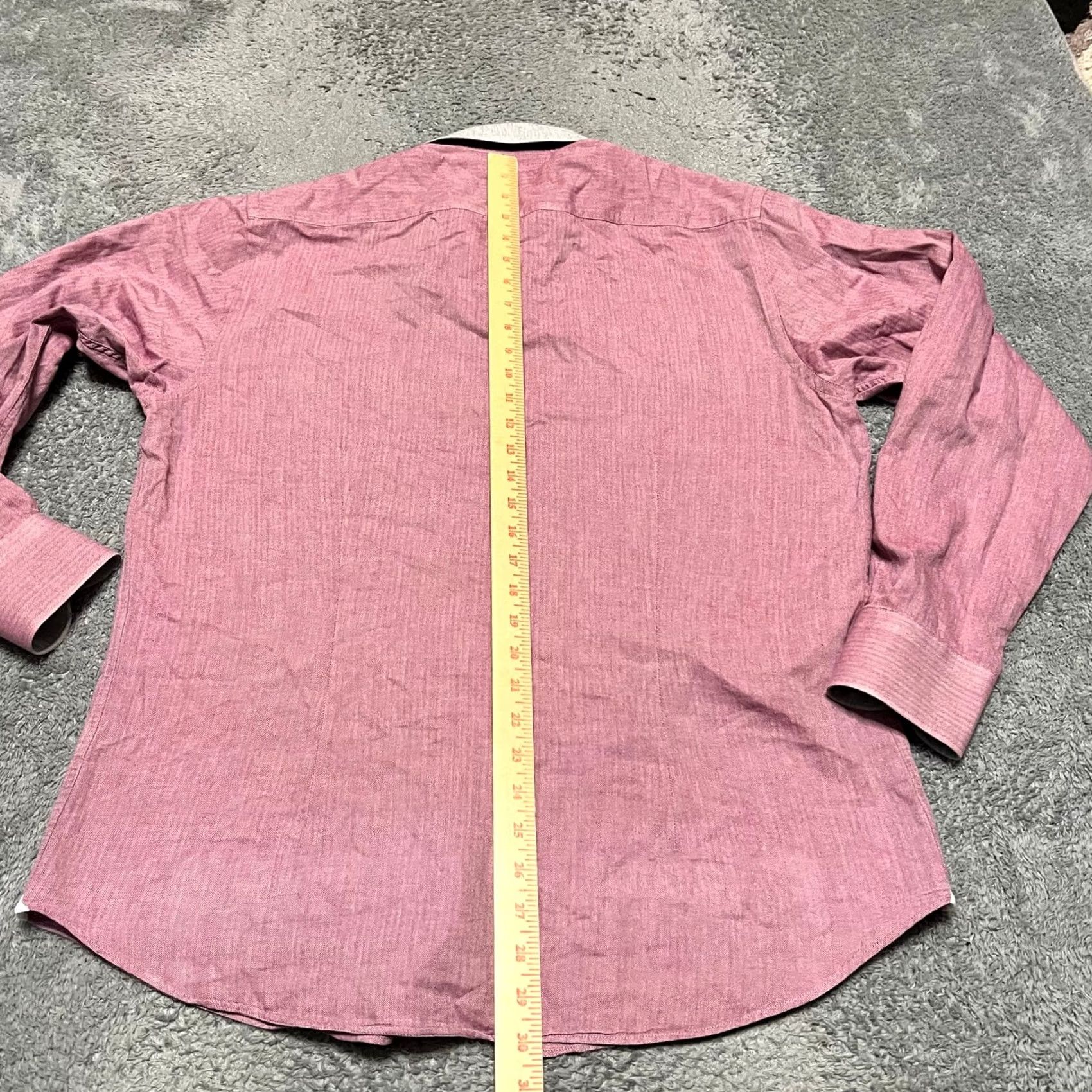 Vintage J. Peterman Shirt Mens M Pink Cotton Long Sleeve Button Contast Collar Size US M / EU 48-50 / 2 - 5 Thumbnail