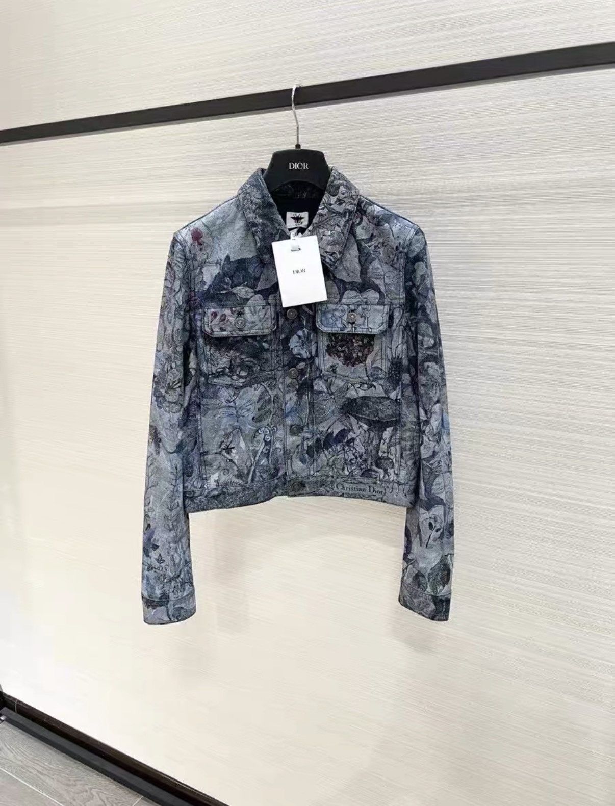 Dior Dior Floral Pattern Denim Cropped Jacket J33 Size S / US 4 / IT 40 - 1 Thumbnail