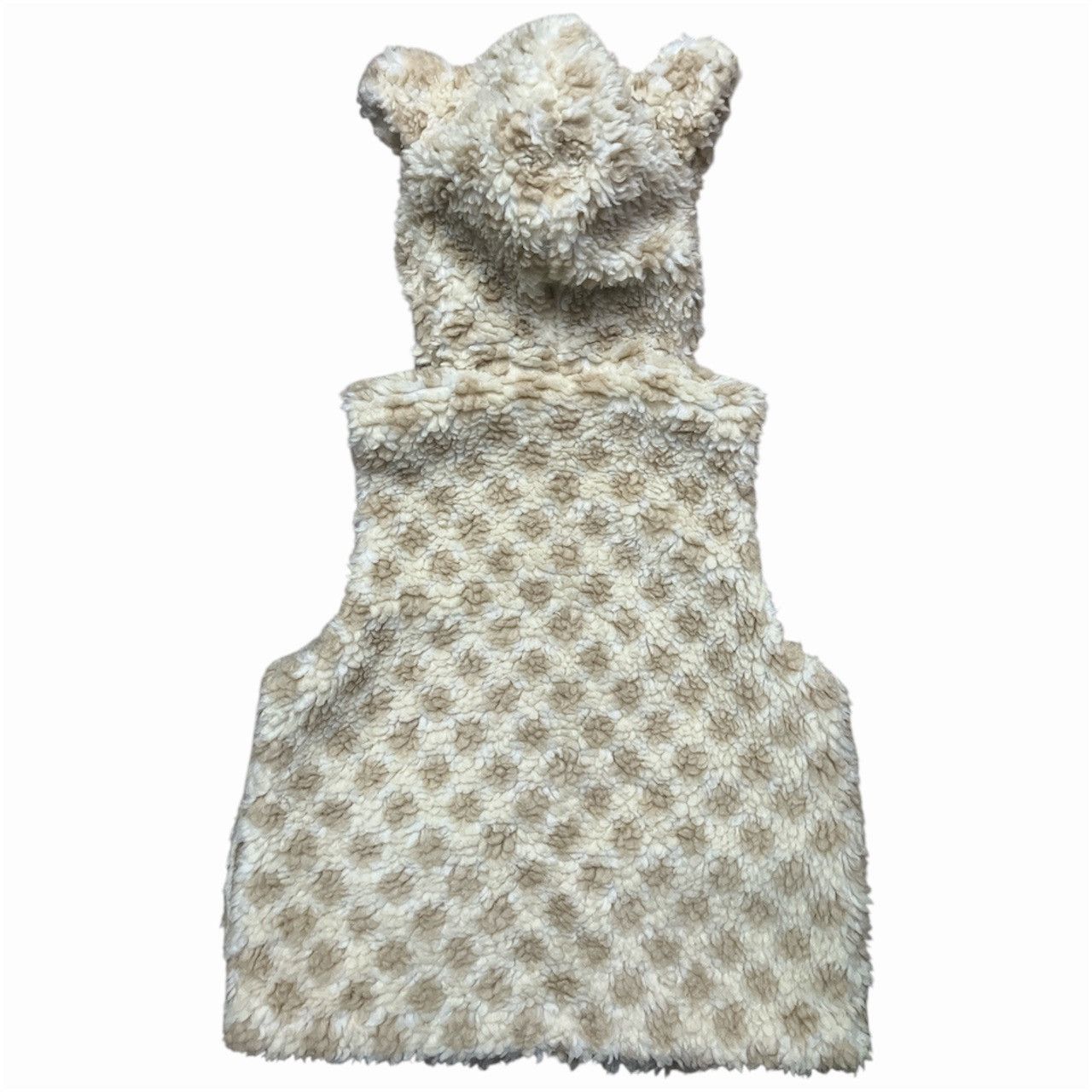 Ne-Net Ne-net Yellow Beige Fur Fluffy Bear Ear Vest Hoodie Size US S / EU 44-46 / 1 - 2 Thumbnail