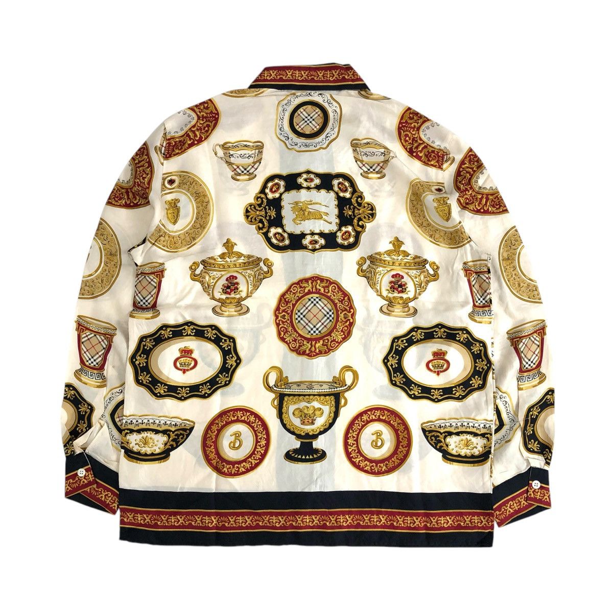 Burberry × Vintage Rare🔥 Vintage Burberrys Silk Holi Grail Shirt Like a Vercase Size US S / EU 44-46 / 1 - 10 Thumbnail