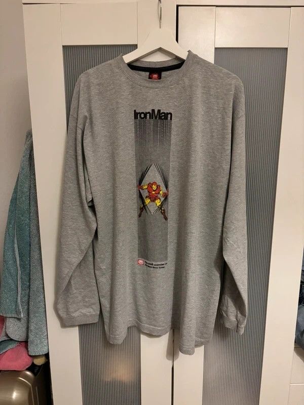 Ecko Unltd. Vintage 90s Y2K Ecko Marvel Iron Man Grey Longsleeve Size L Size US L / EU 52-54 / 3 - 1 Thumbnail