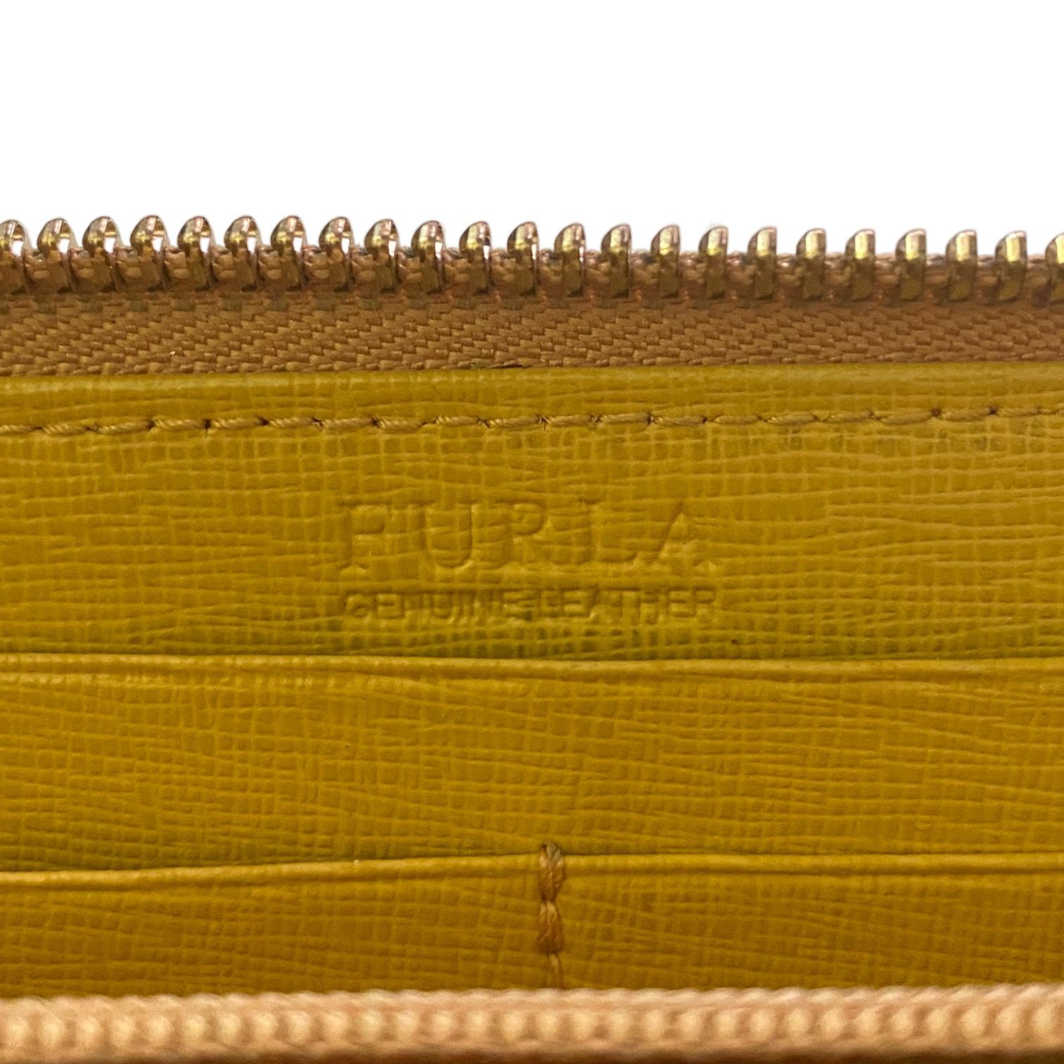Furla Furla Leather Yellow Zip Zippy Accordion Wallet EUC Size ONE SIZE - 9 Thumbnail