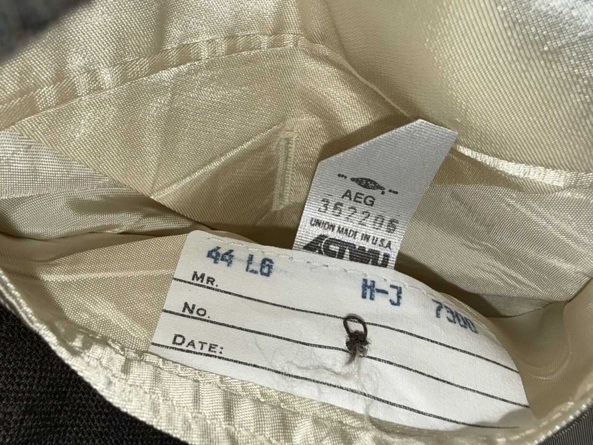 Izod IZOD Tailored Vintage Tan Grey 2pc Suit Jacket & Pant 44L Size 44L - 6 Thumbnail
