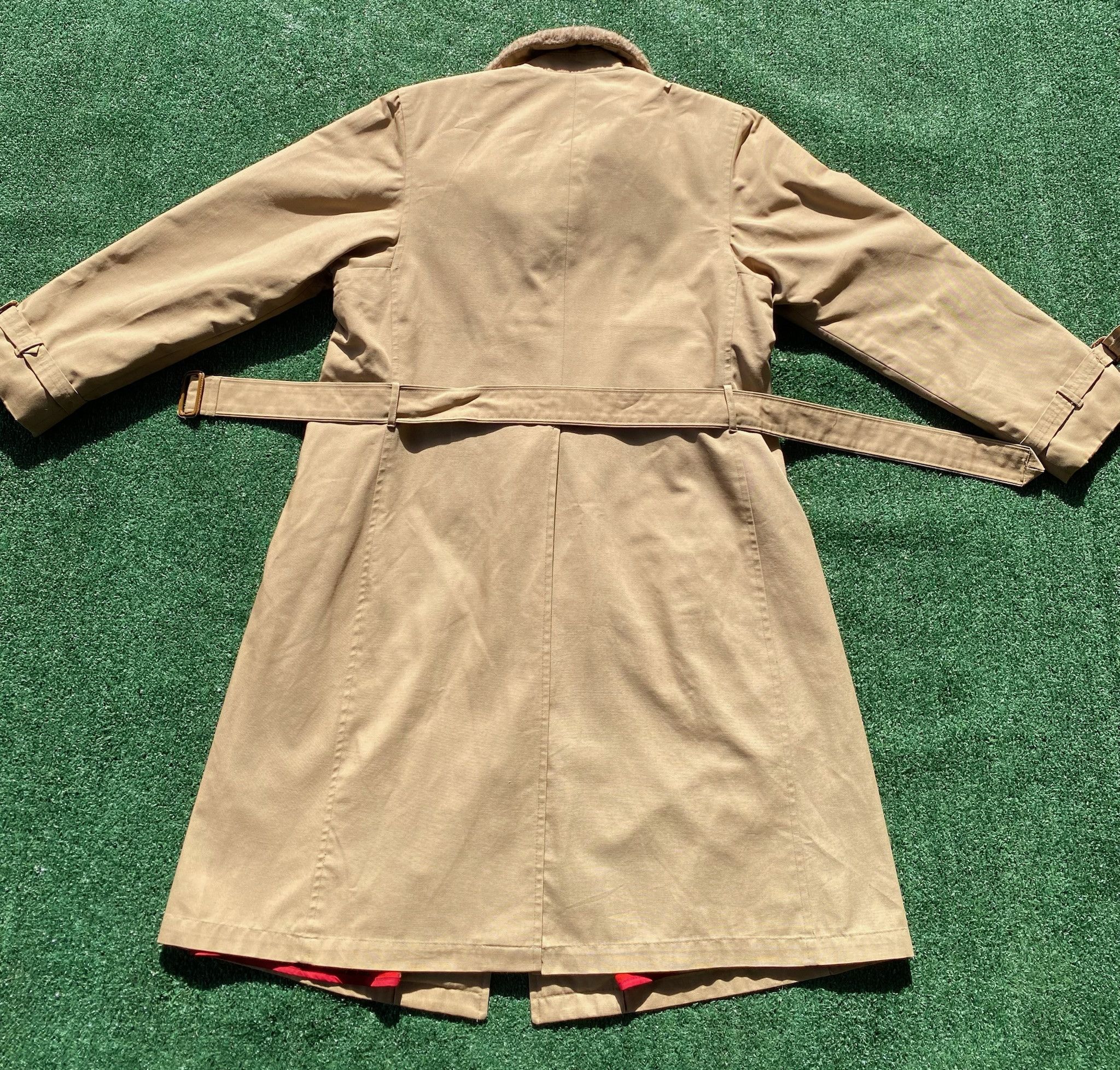 Christian Dior Monsieur 80s Christian Dior Faux Fur Collar Lined Trench Coat Large Size US L / EU 52-54 / 3 - 8 Thumbnail