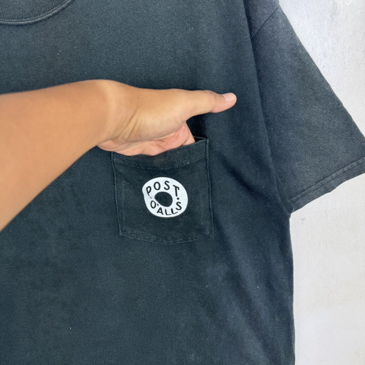 Japanese Brand × Post Overalls × Vintage Post Overalls Pantograph Sunfaded Small Pocket Tshirt Size US L / EU 52-54 / 3 - 4 Thumbnail