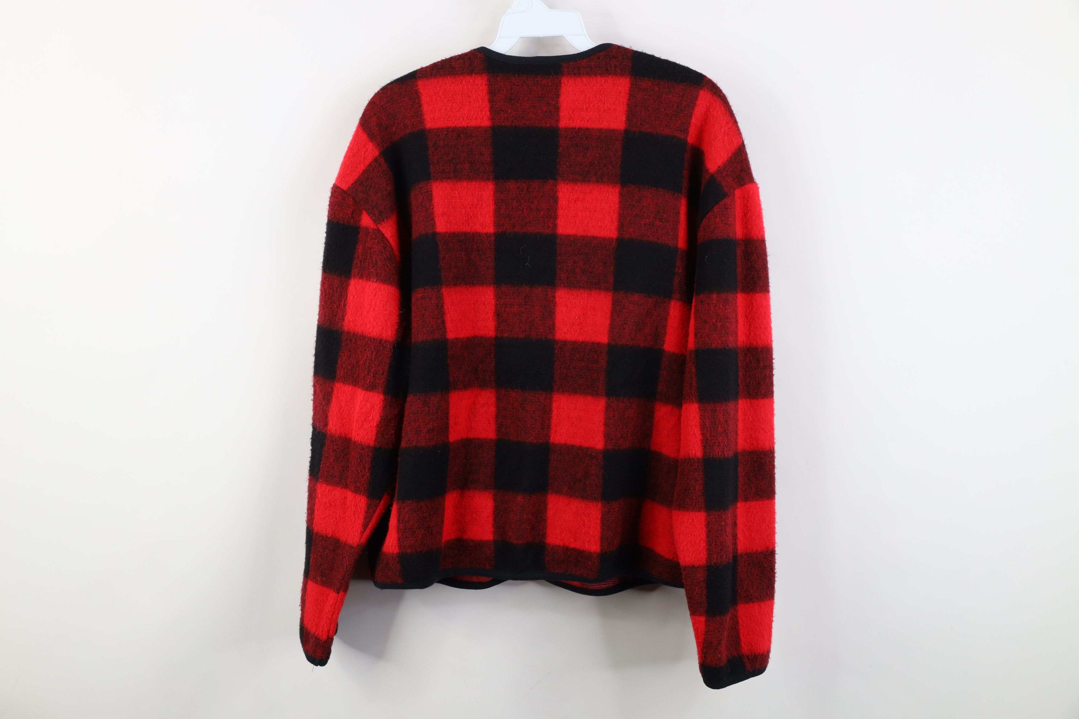 Vintage Vintage 90s Streetwear Plaid Fleece Cardigan Sweater USA Size M / US 6-8 / IT 42-44 - 9 Thumbnail