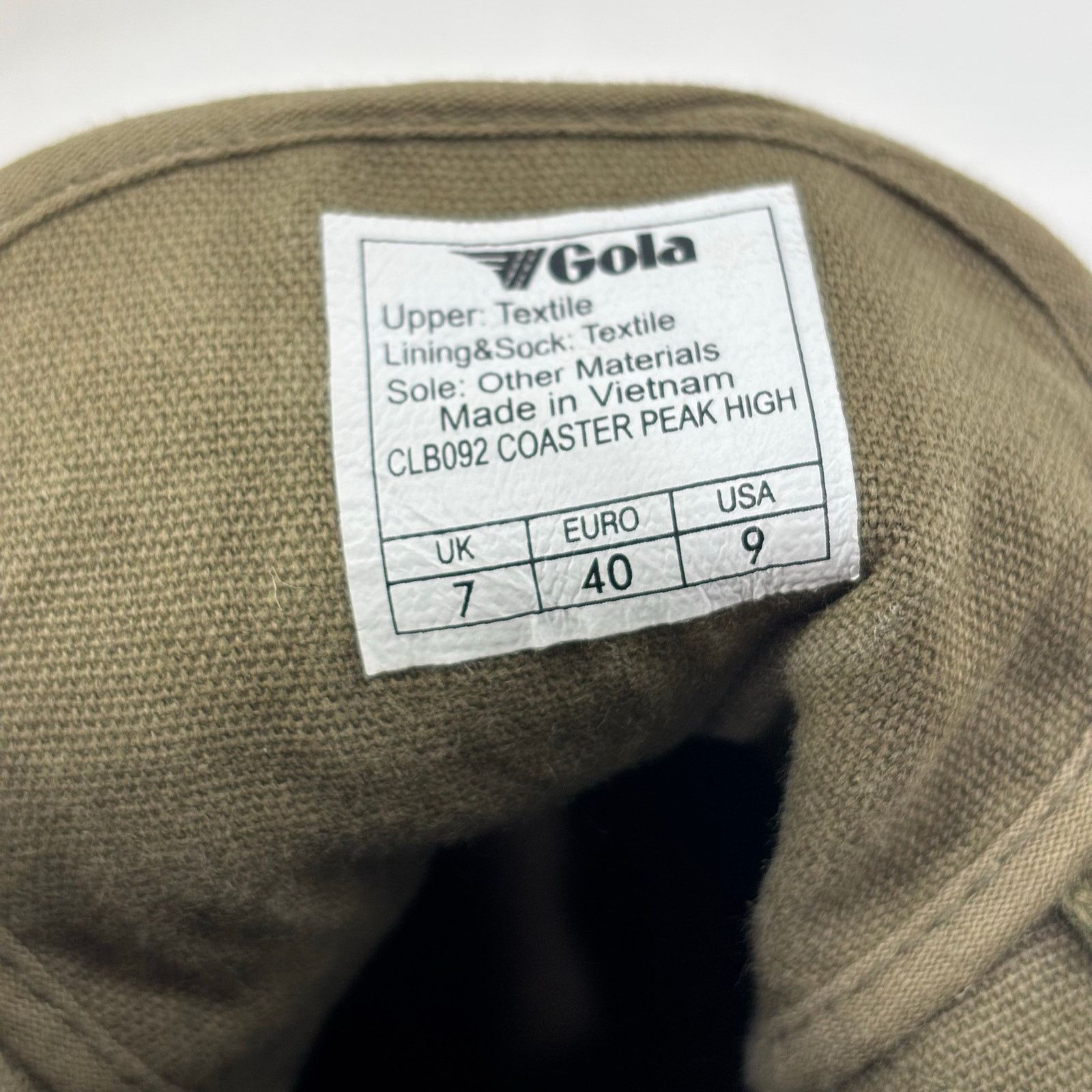 Gola Gola Womens Size 9 Coaster Peak Olive Green Sneakers Lace Up Size US 9 / IT 39 - 5 Thumbnail