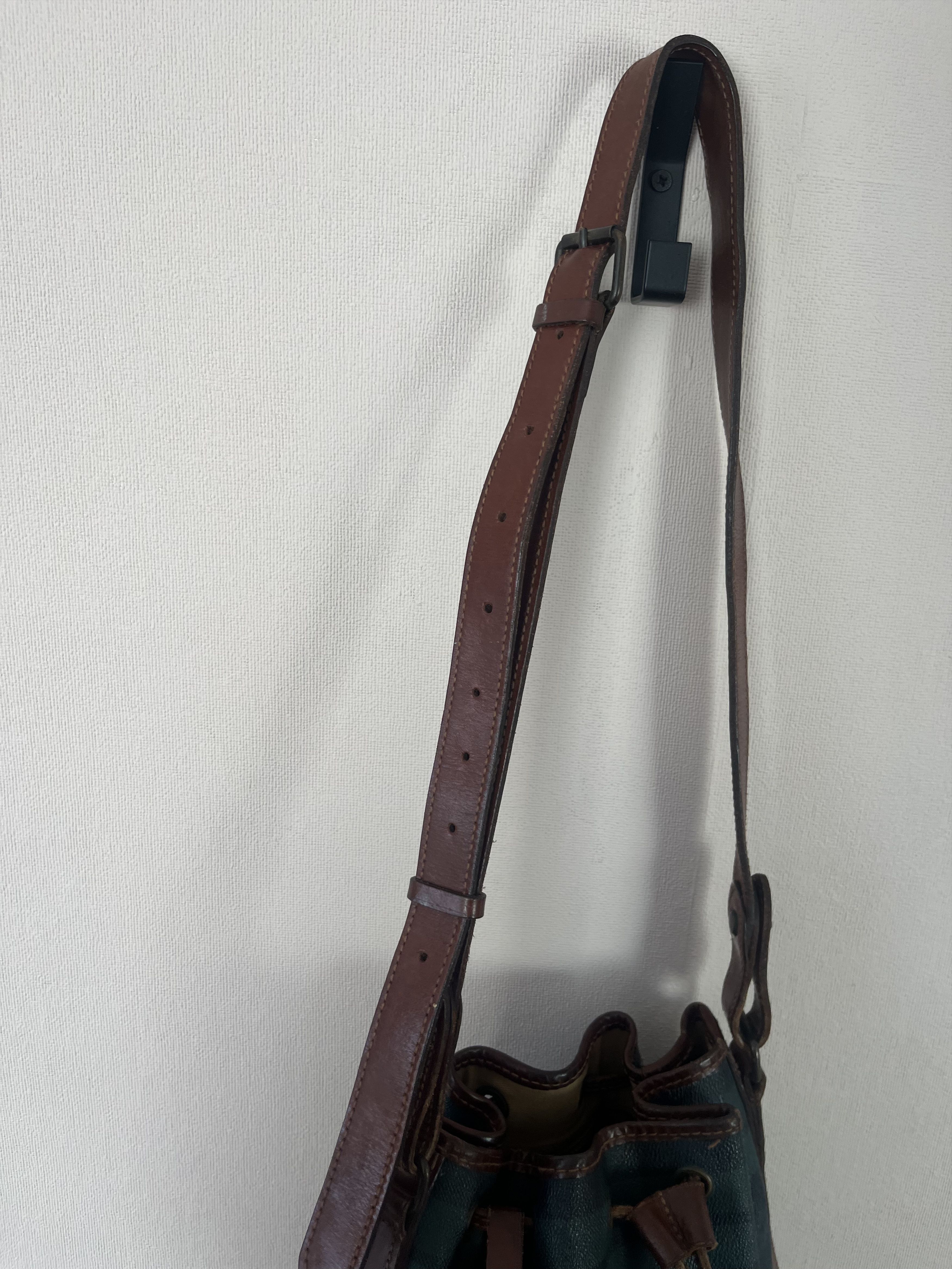 Polo Ralph Lauren VNTG Polo Ralph Lauren Blackwatch Plaid Leather Bucket Bag Size ONE SIZE - 6 Thumbnail