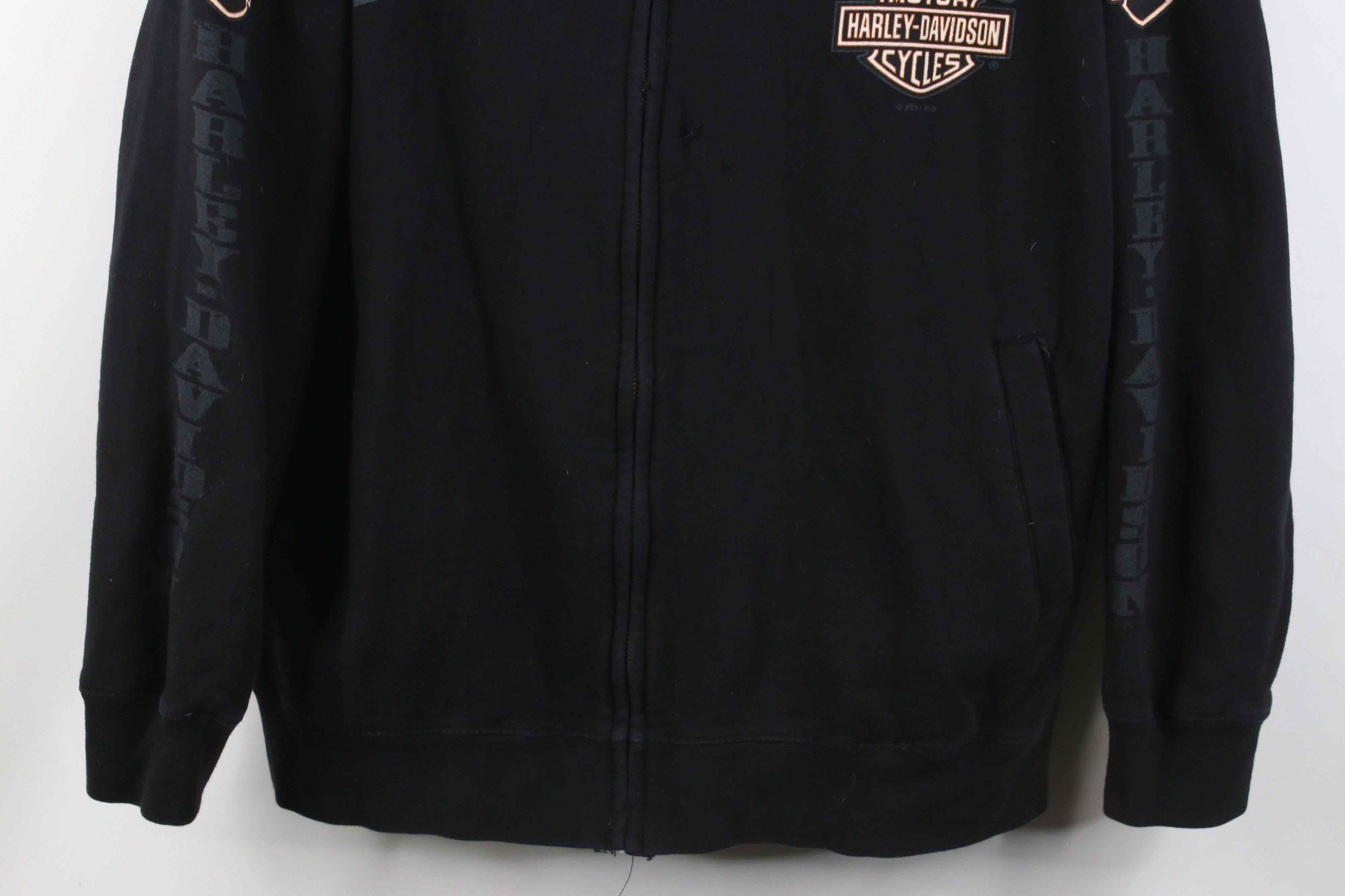 Harley Davidson Vintage Harley Davidson Ride Hard Full Zip Sweatshirt Jacket Size US L / EU 52-54 / 3 - 3 Thumbnail
