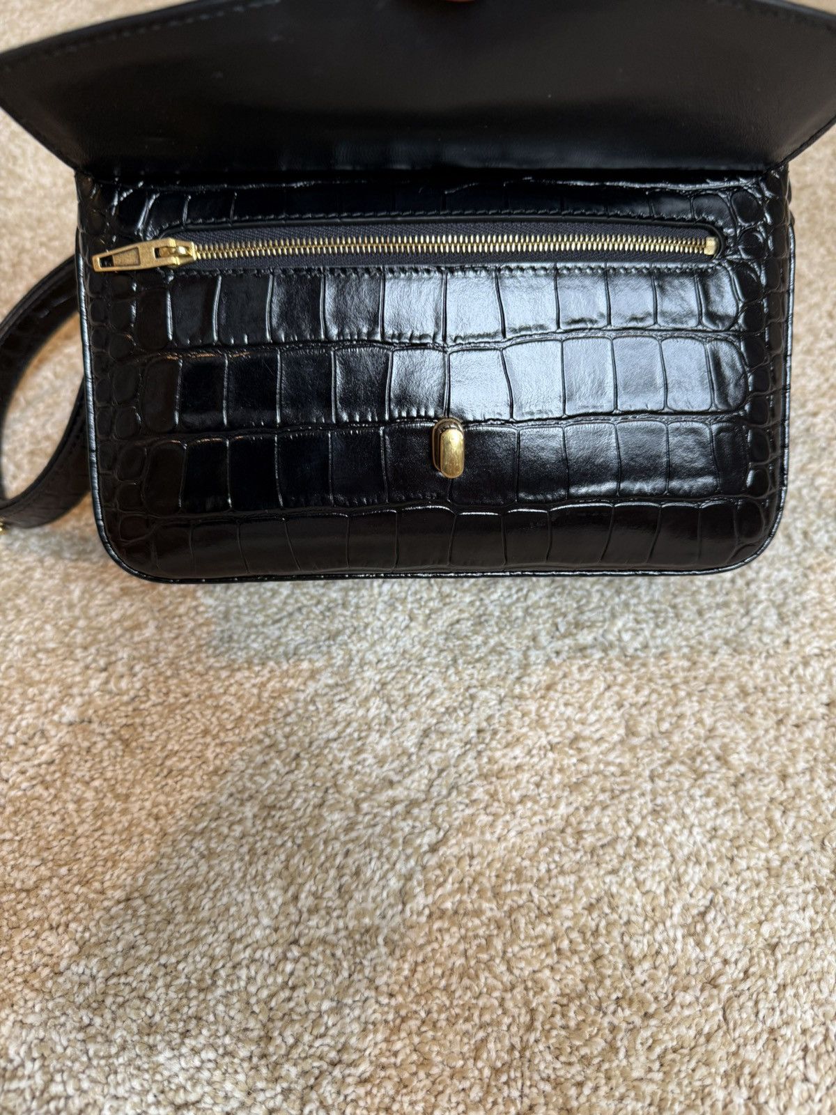 Balenciaga Lady Flap Small Shoulder Bag Black Crocodile Calfskin Size ONE SIZE - 11 Thumbnail
