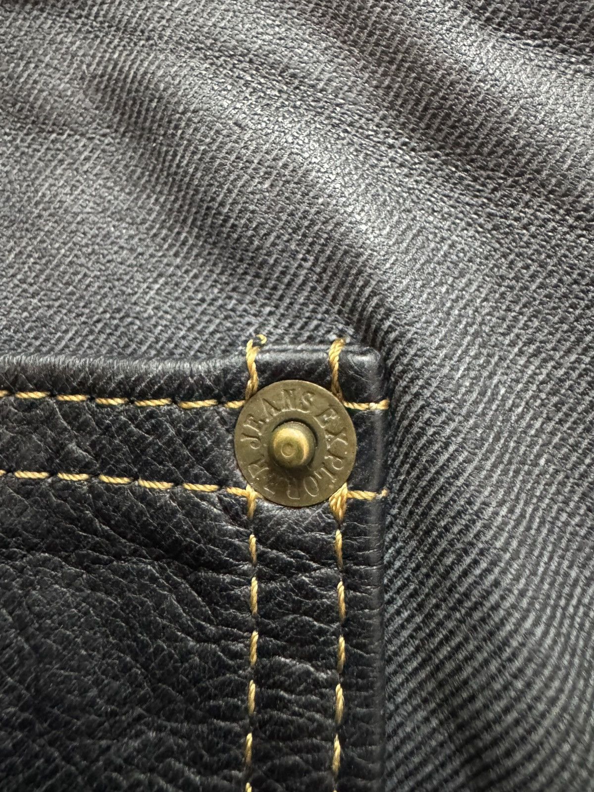 Vintage Explorer leather jeans Japan Size US 35 - 7 Thumbnail