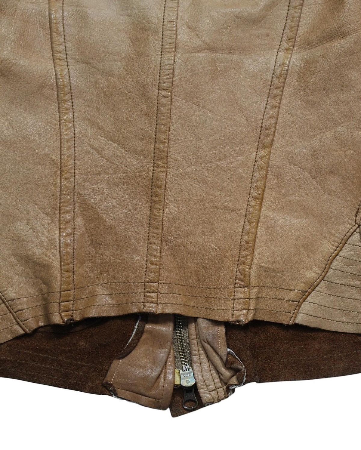 Vintage 2000S FAITHFUL FANATIC LAMBSKINS LEATHER ZIP UP JACKET Size M / US 6-8 / IT 42-44 - 8 Thumbnail