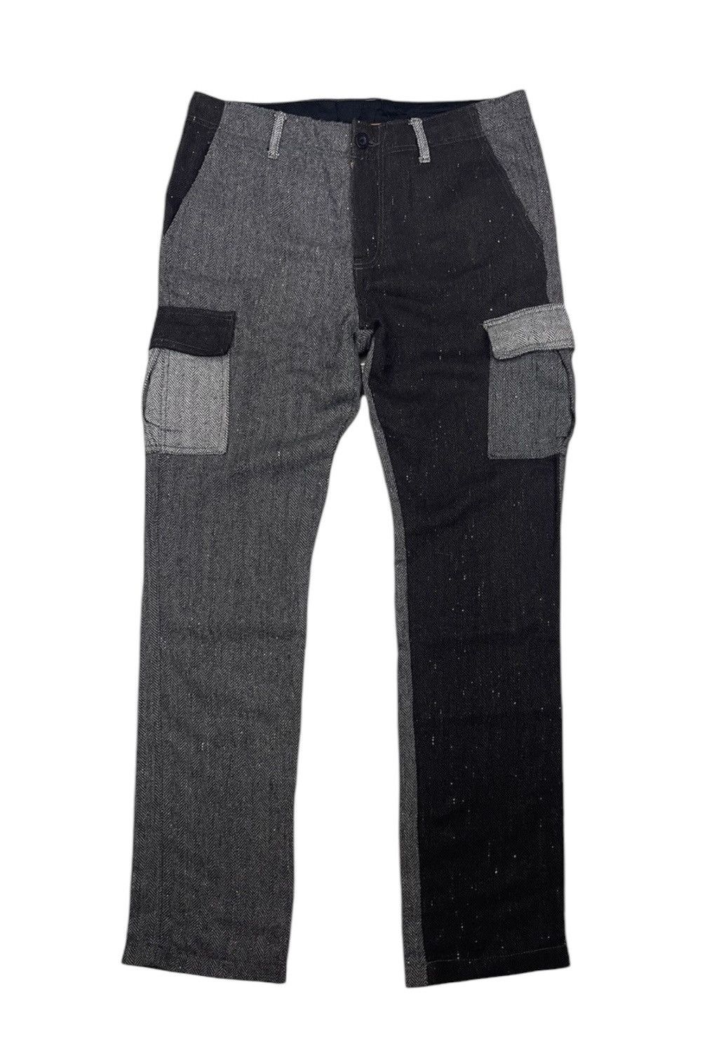 Japanese Brand Hybrid Patchwork Cargo Herringbone twill Galaxy Pants Size US 34 / EU 50 - 1 Thumbnail
