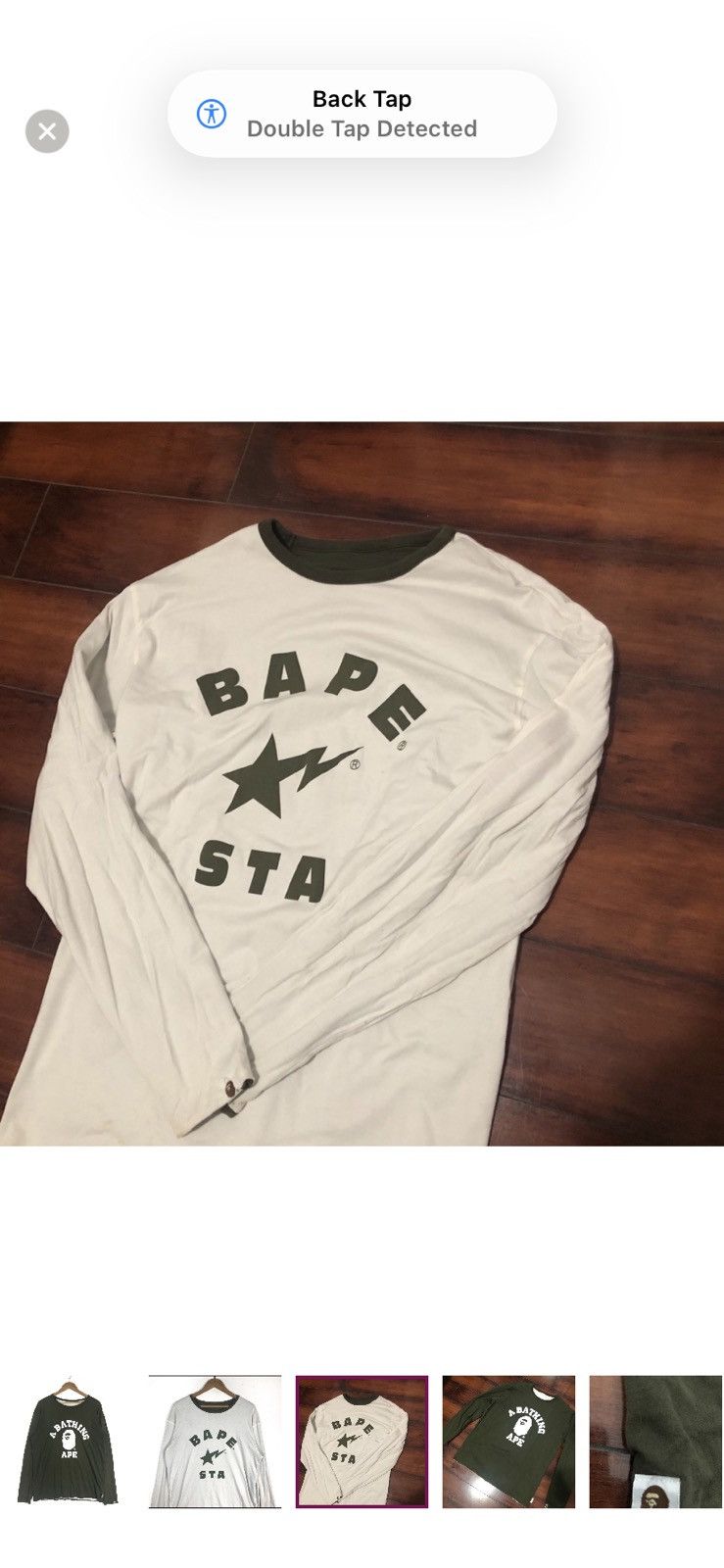 Bape 2003 Vintage Bape Sta / College Reversible Long Sleeve Tee Size US XL / EU 56 / 4 - 4 Thumbnail