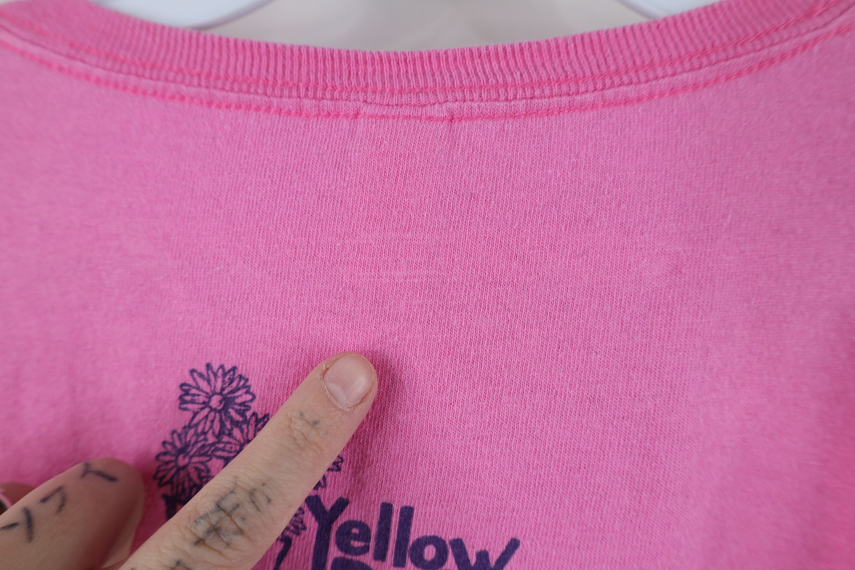 Vintage Vintage Y2K Yellow Daisy Festival Flower T-Shirt Pink Size XXL / US 16-18 / IT 52-54 - 9 Thumbnail