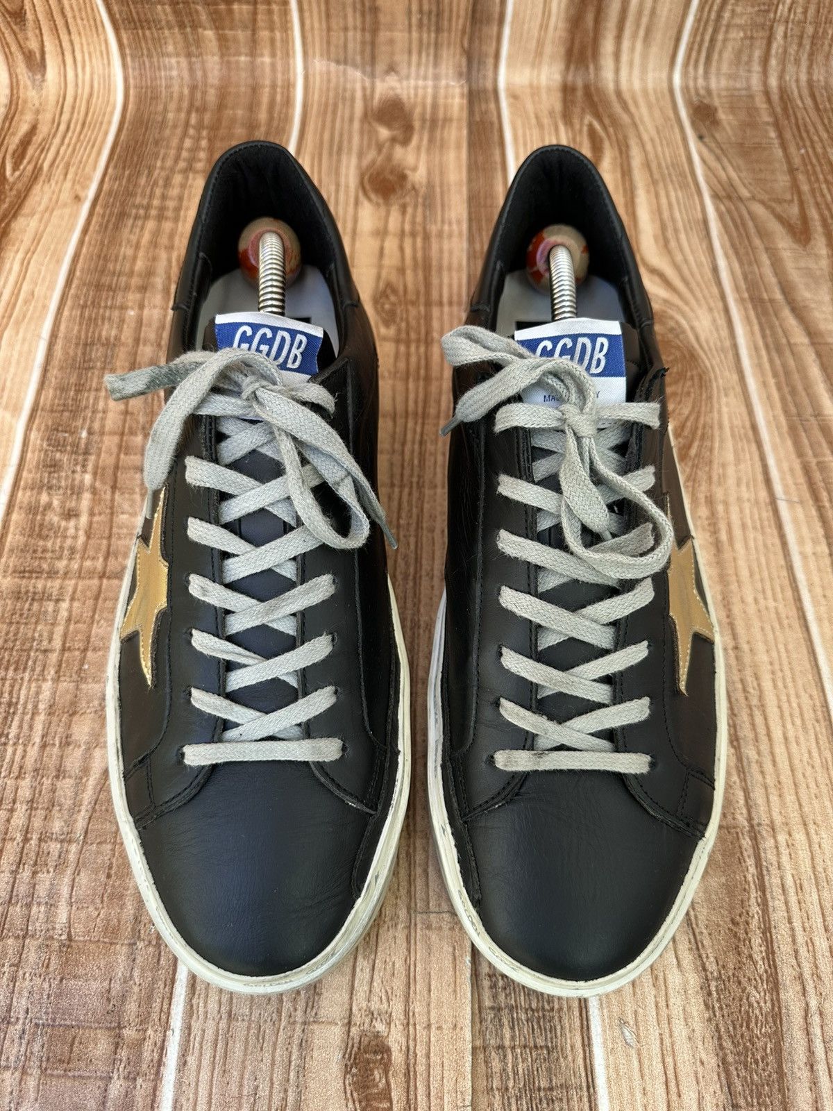 Golden Goose Golden Goose GGDB High Star Black Silver Low Top Sneakers Size US 9 / EU 42 - 5 Thumbnail