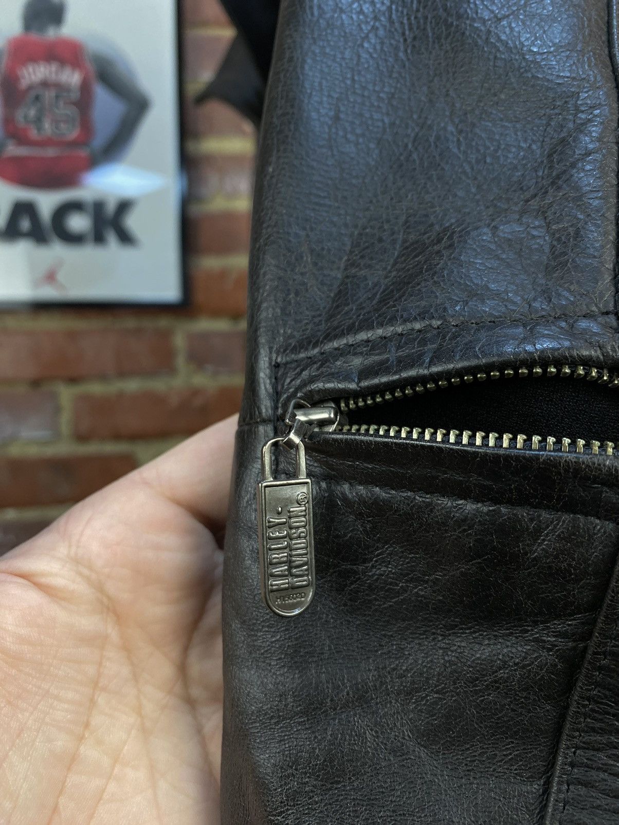 Harley Davidson × Vintage Harley Davidson Motorcycle Biker Black Leather Jacket Size M / US 6-8 / IT 42-44 - 9 Thumbnail