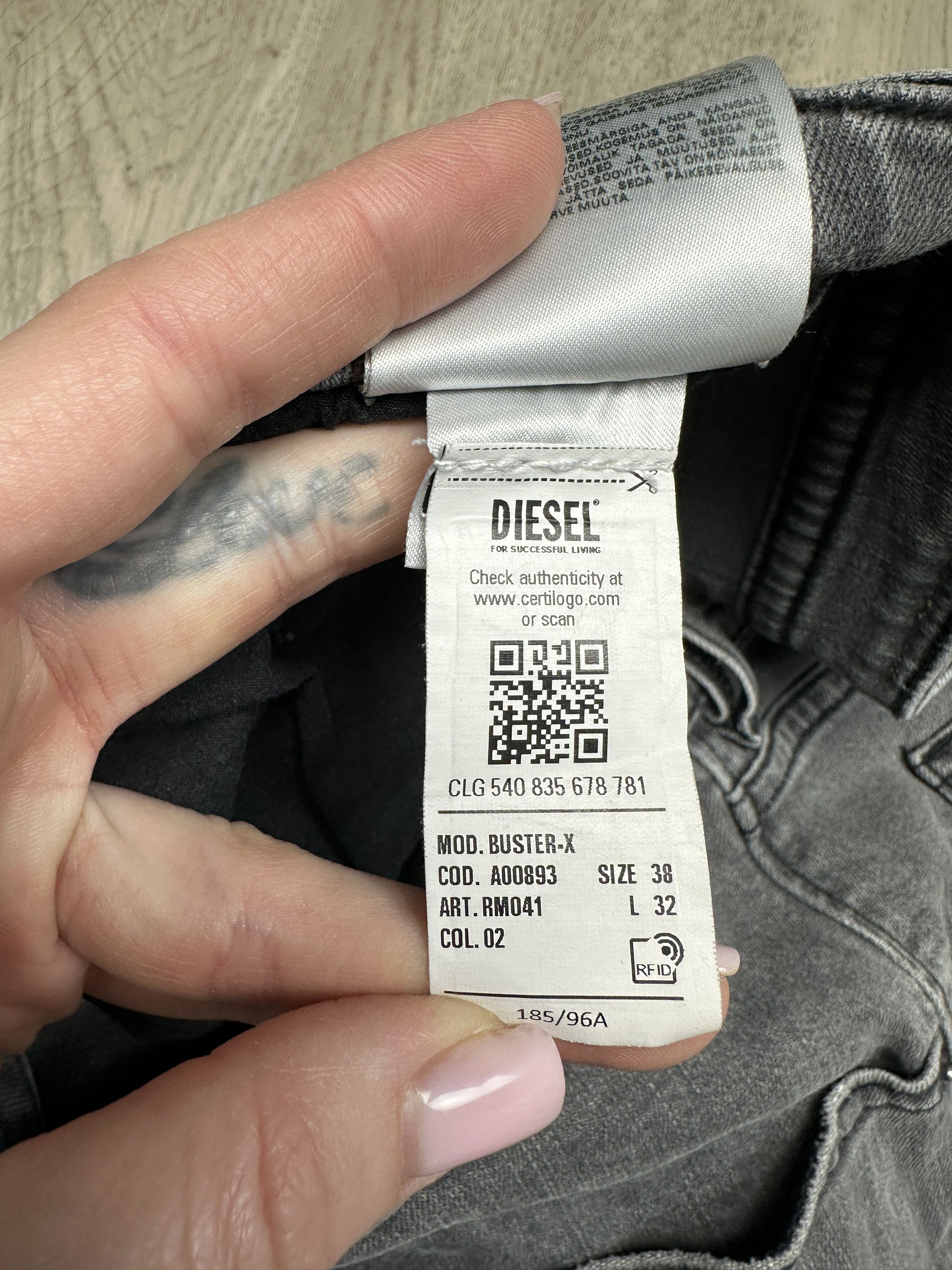 Diesel Diesel Buster Mens Denim Pants Jeans Size US 38 / EU 54 - 7 Thumbnail