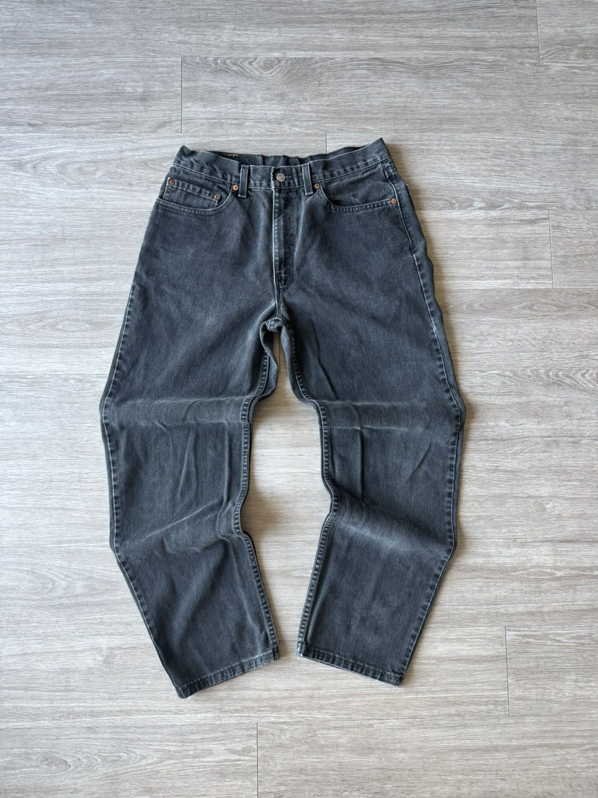Levi's Vintage Clothing Vintage Levi’s 550 Relaxed Fit 34x32 Y2K Faded Black Red Tab Size US 34 / EU 50 - 1 Thumbnail