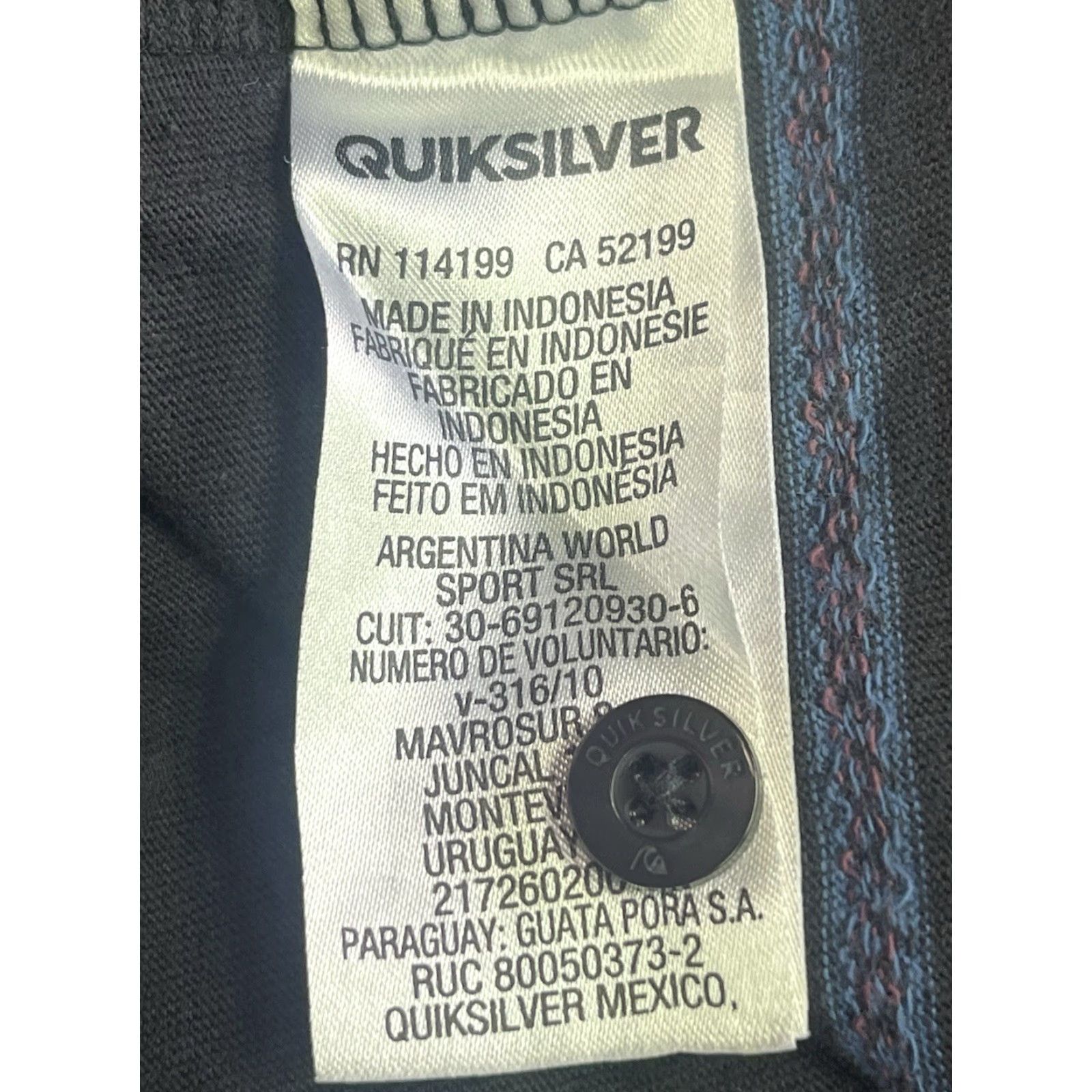 Quiksilver Quick Silver Polo Shirt Gray Short Sleeve Collared Striped Men's M Size US M / EU 48-50 / 2 - 6 Thumbnail
