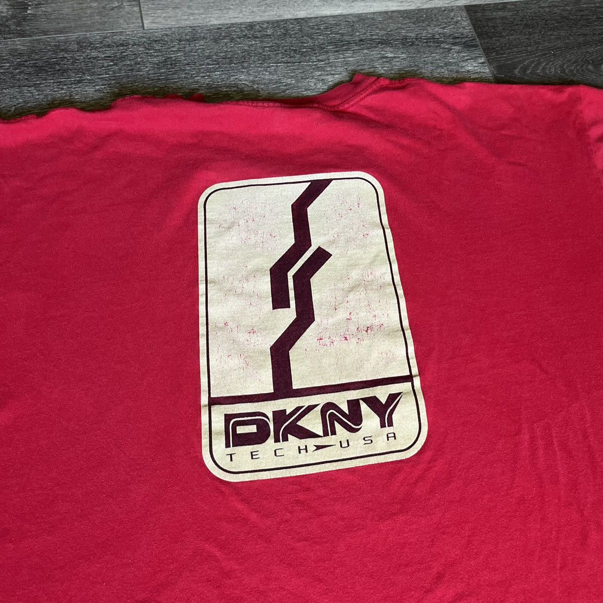 DKNY × Vintage Vintage 1990s DKNY Tech USA Cyber Graphic Logo T Shirt Skate Size US XXL / EU 58 / 5 - 5 Thumbnail
