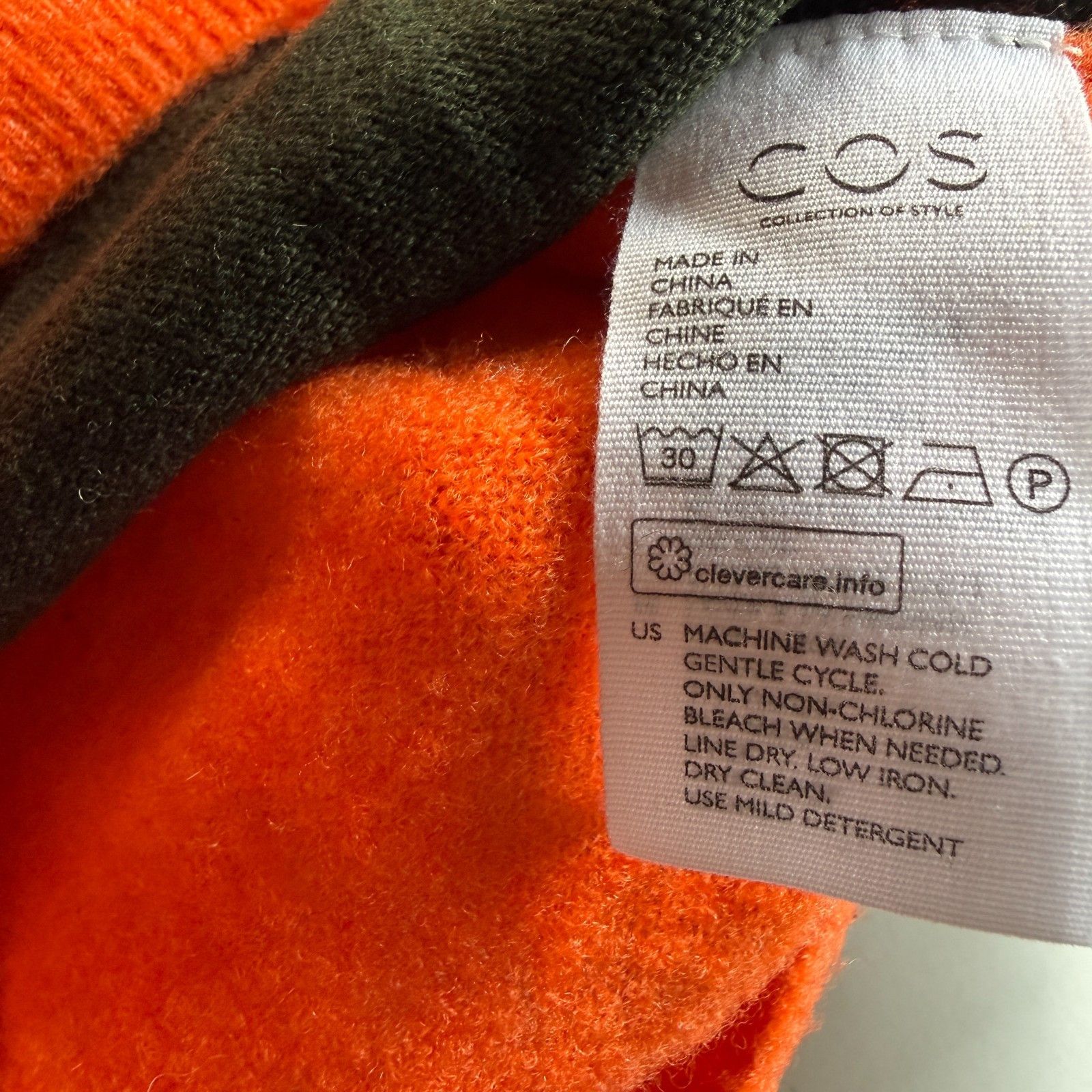 Cos COS Colorblock Crewneck Wool Sweater – Olive/Orange/Grey Size US S / EU 44-46 / 1 - 4 Thumbnail