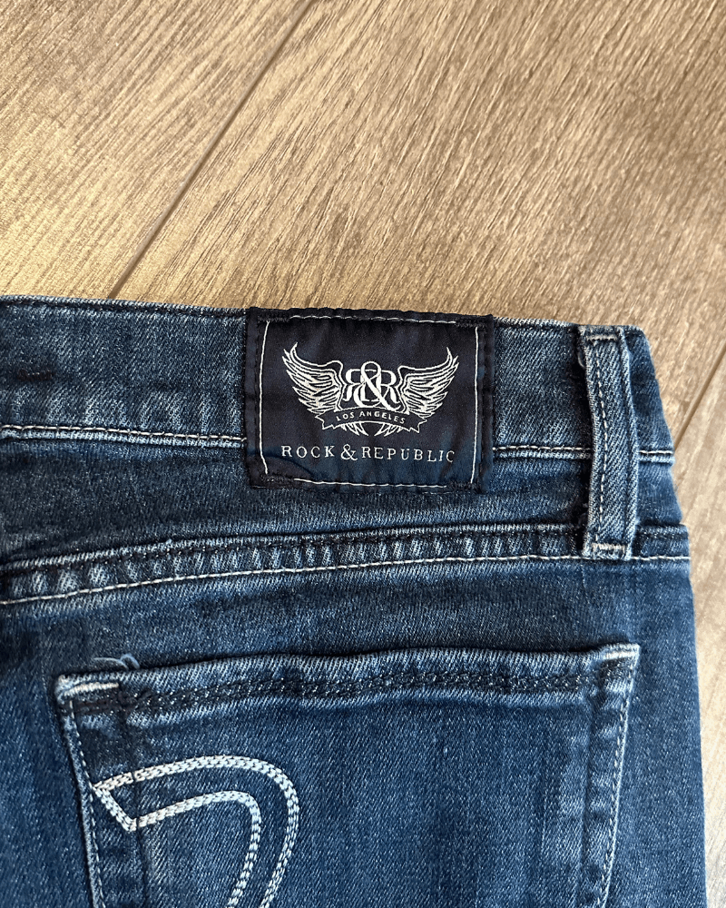 Rock & Republic × Vintage Vintage Y2K Rock & Republic Straight Leg Women's Jeans 28x31 Size 28" / US 6 / IT 42 - 4 Thumbnail
