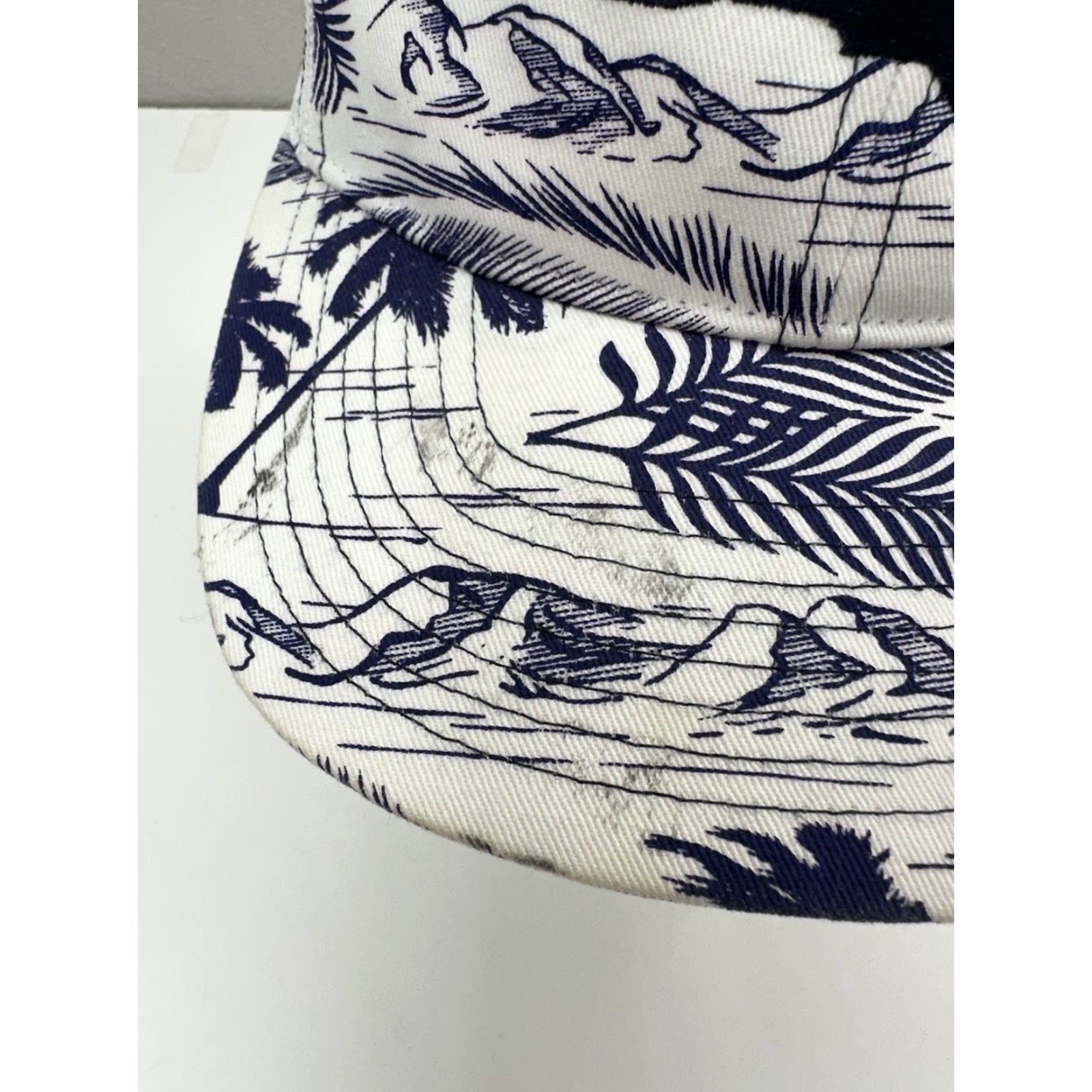 Vintage Richardson Snapback Hat White Blue Palm Trees North Carolina Logo Secret SPF Mens Hat One Size Blue Cotton Adjustable Outdoor Size ONE SIZE - 3 Thumbnail