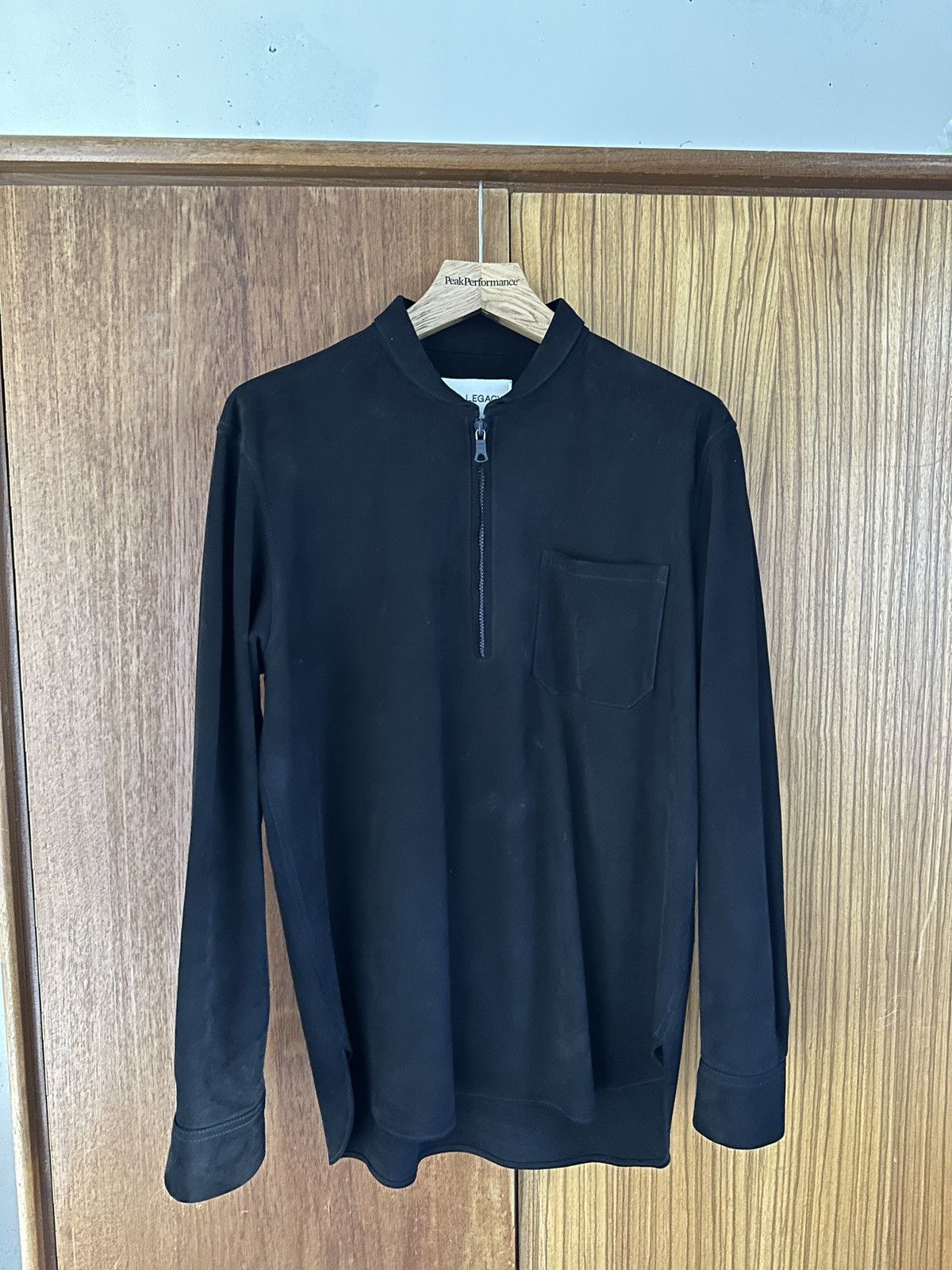 OUR LEGACY Size M Black Cotton Half Zip Pullover main image 1