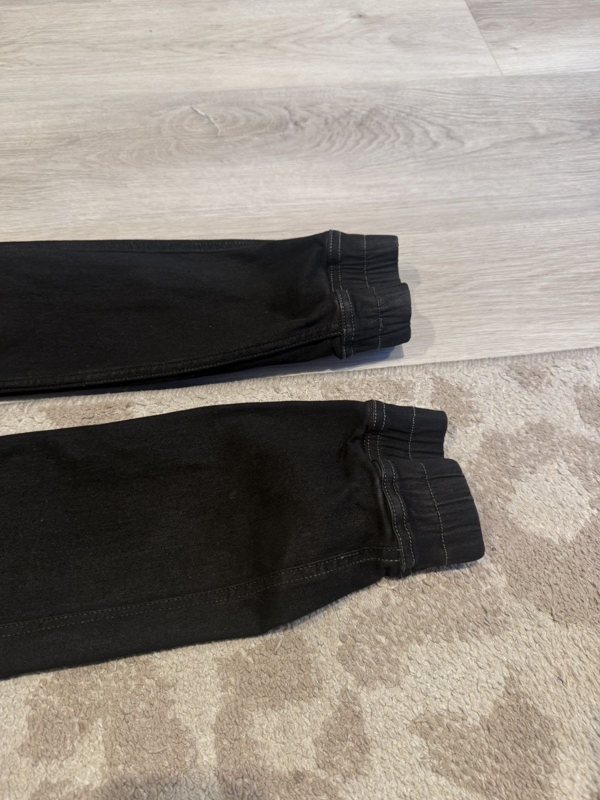 Rick Owens Drkshdw s/s 2023 black waxed denim flightsuit bodybag!! Size US 28 / EU 44 - 2 Thumbnail