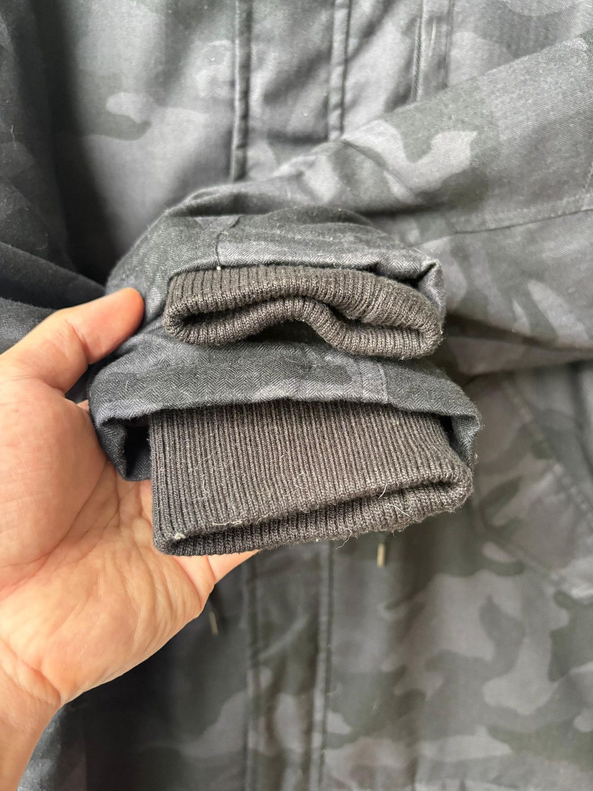 Issey Miyake Tete Homme by Issey Miyake Black Camo Tactical Parka Jacket Size US M / EU 48-50 / 2 - 8 Thumbnail