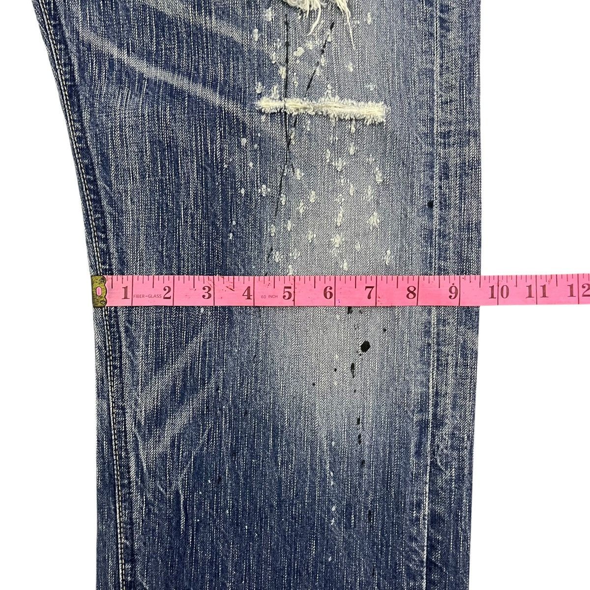 Edwin × Japanese Brand EDWIN 503 BLUE TRIP DISTRESSED PAINTED JEANS Size US 37 - 15 Thumbnail