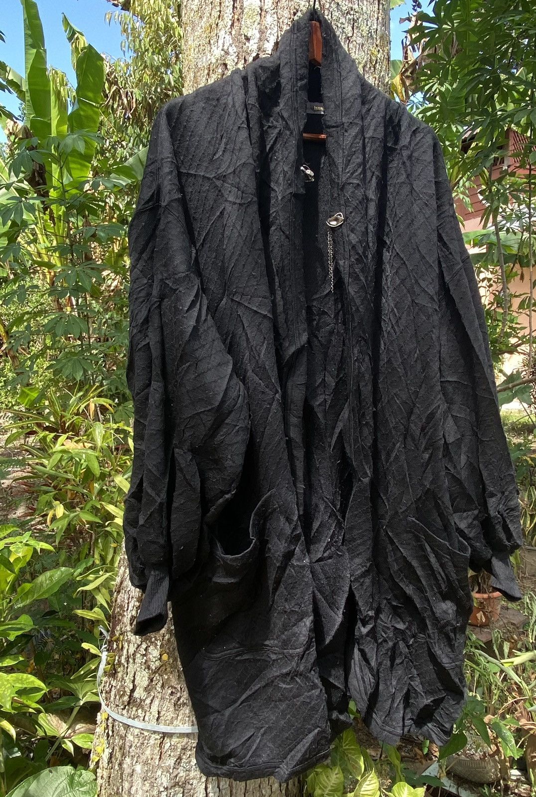 image of Vintage 1980S Issey Miyake Kint Cardigan in Black, Men's (Size XL)
