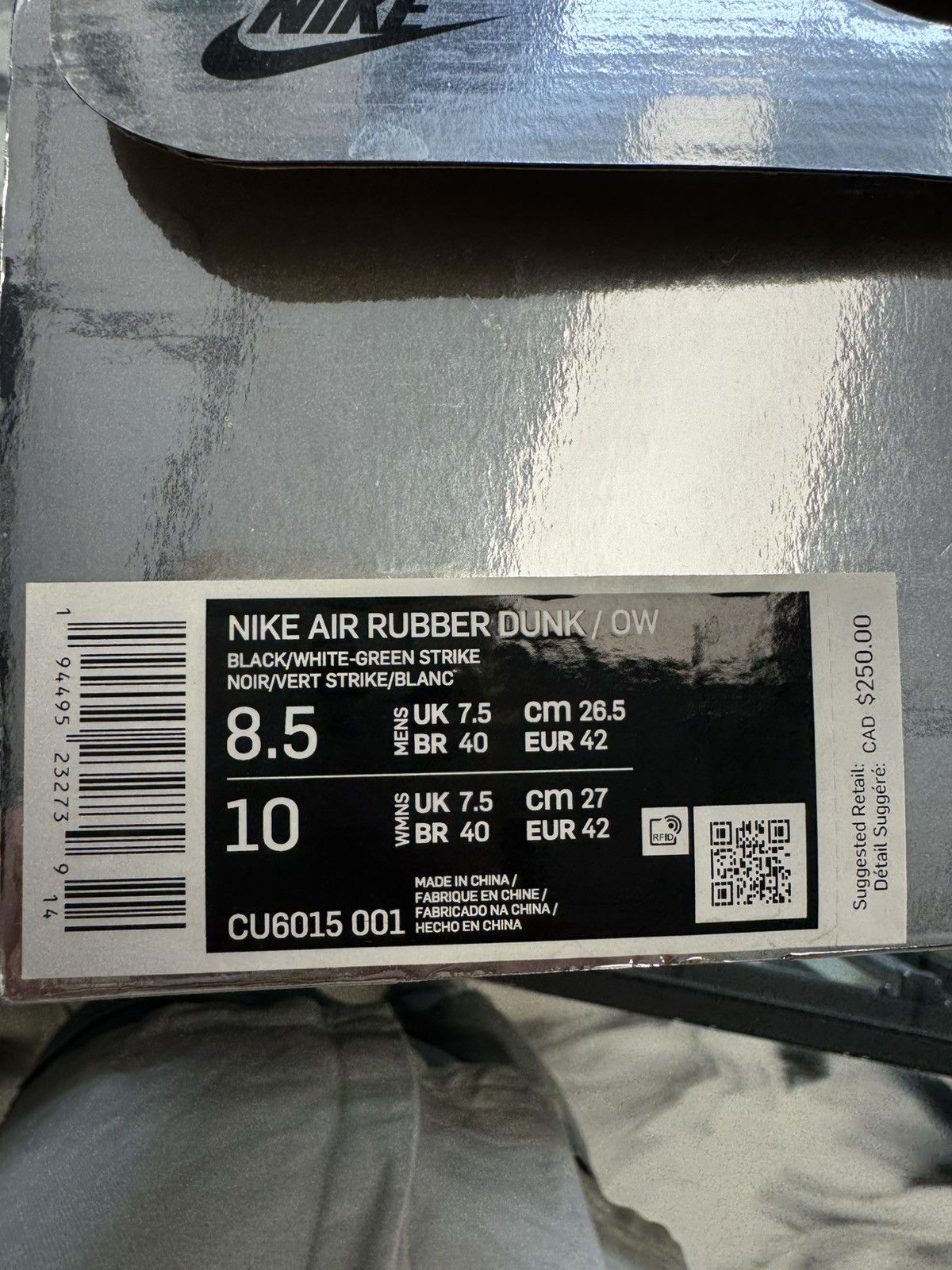 Nike × Off-White Nike Dunk Off White Rubber Green Size US 8.5 / EU 41-42 - 8 Thumbnail