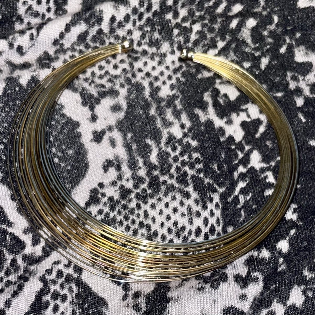 Vintage Vintage 60’s Mixed Metal 20 Strand Choker Collar Size ONE SIZE - 1 Thumbnail
