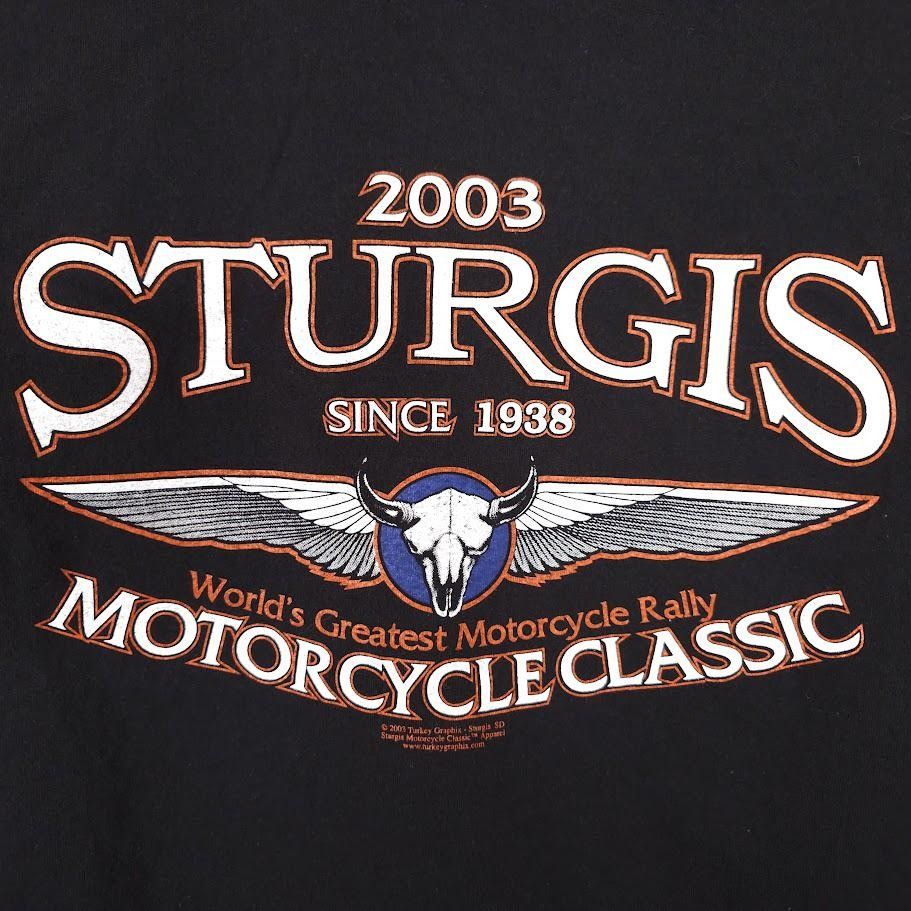 Vintage Vintage Sturgis T Shirt Mens Size Large Black Y2K 2003 Black Size US L / EU 52-54 / 3 - 4 Thumbnail