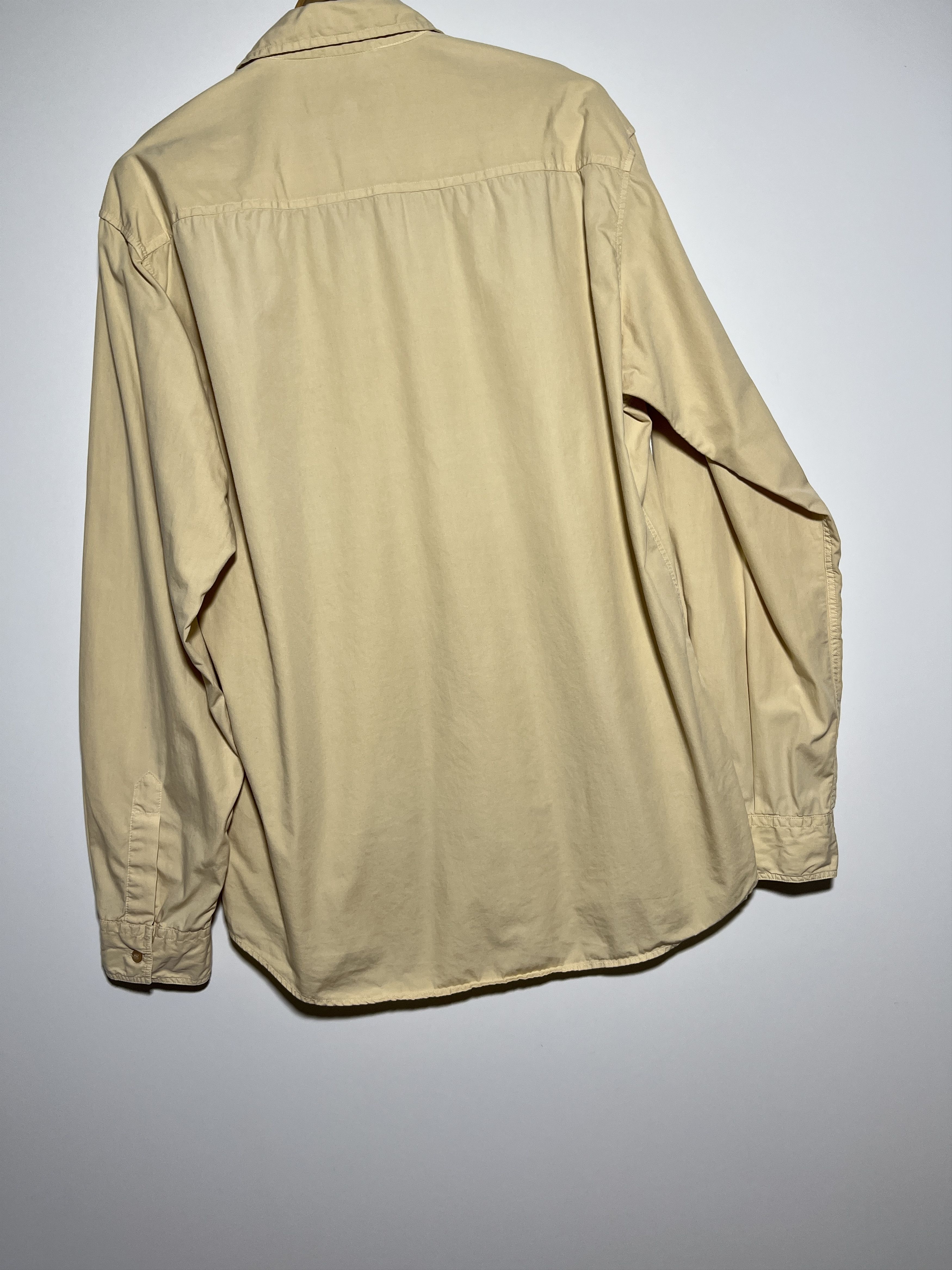 Versace Jeans Couture × Vintage Vintage 90s Versace Jeans Couture Beige Long Sleeve Shirt Size US XL / EU 56 / 4 - 6 Thumbnail