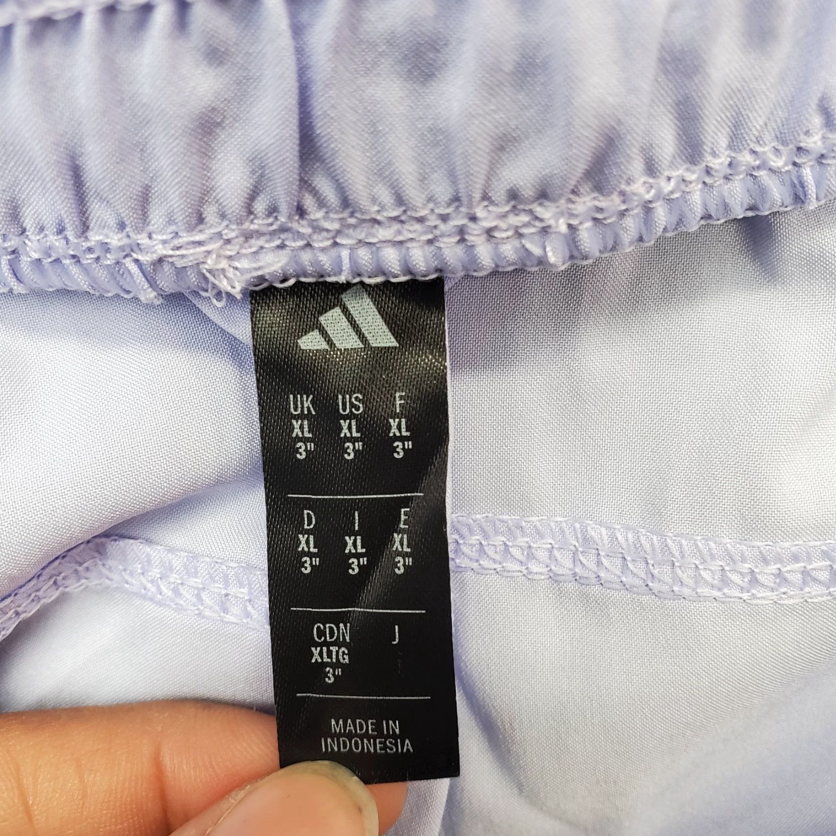 Adidas Adidas Training Pacer Shorts Women's XL Purple 3-Stripes Elastic Waist JD2298 Size 40" / US 18 - 6 Thumbnail