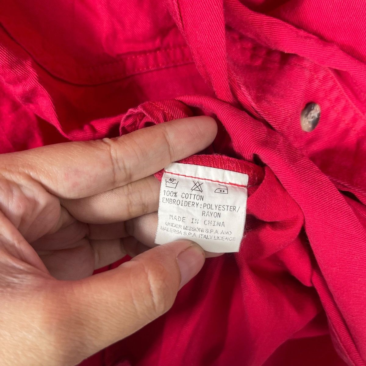 Missoni Missoni Sport Vintage Button-Up Shirt Red Cotton Twill Size US M / EU 48-50 / 2 - 8 Thumbnail