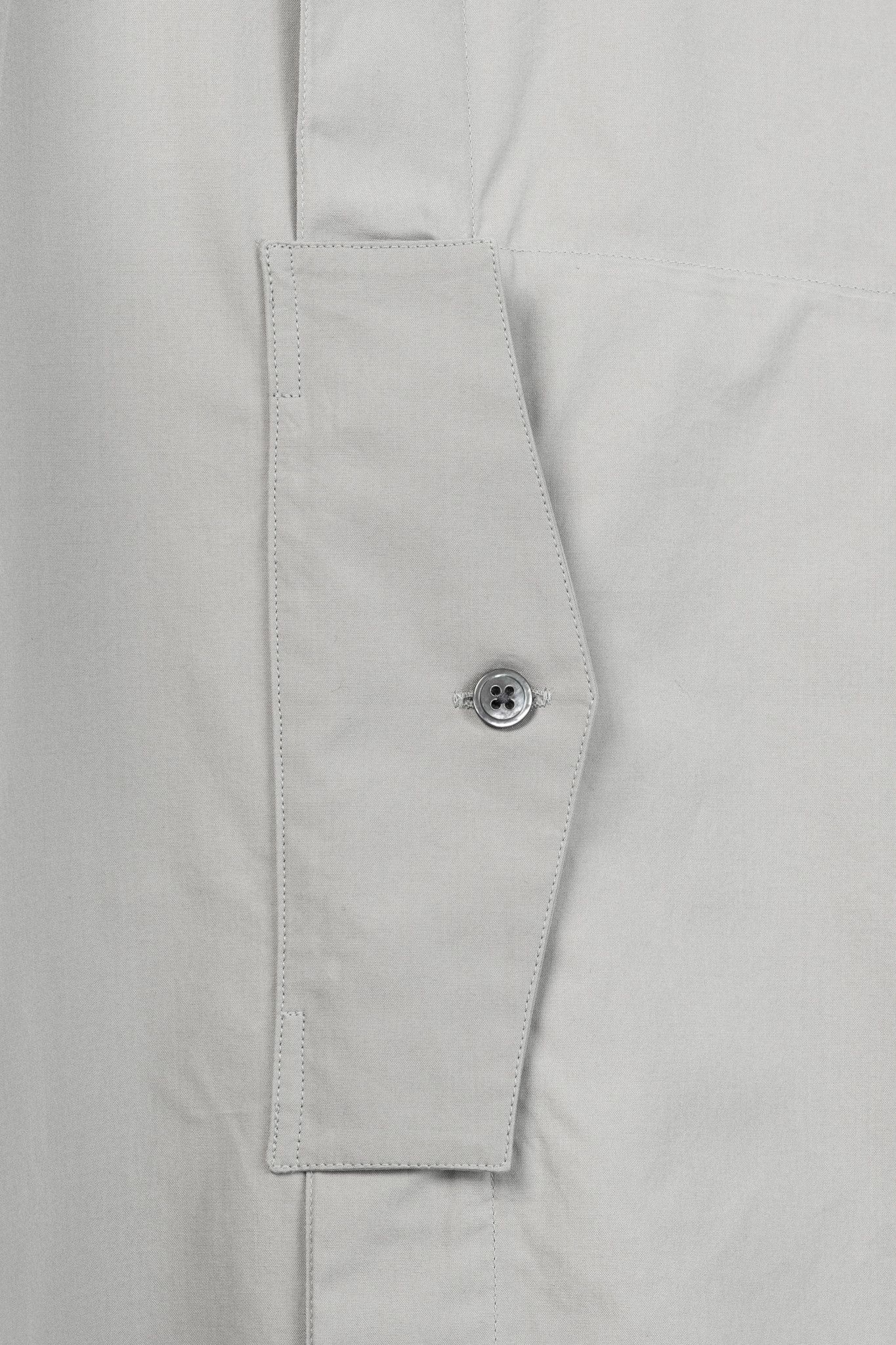 Hermes Hermes Light-Grey Cotton-Poplin Vertical-Pocket Shirt Size US M / EU 48-50 / 2 - 8 Thumbnail