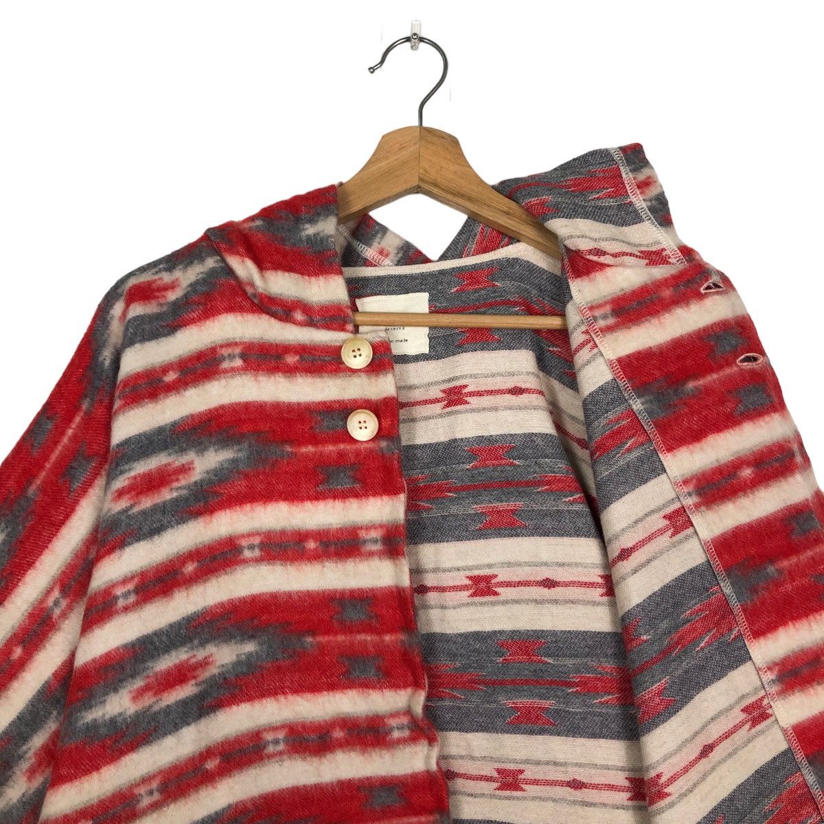 Japanese Brand 🔥Oversized Poncho Jacket Striped Viri-Dari Deserta Japan Size US L / EU 52-54 / 3 - 11 Thumbnail