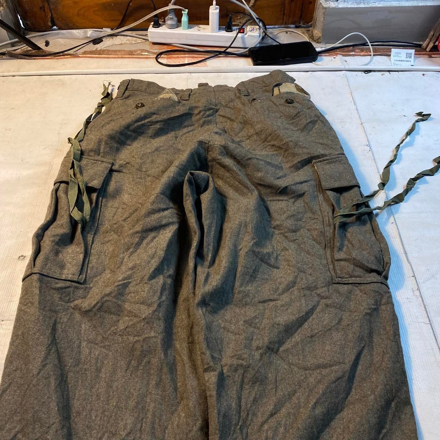Vintage 50s Military Trousers Wools Clever & MEIER OG Army ww2 Size US 34 / EU 50 - 11 Thumbnail