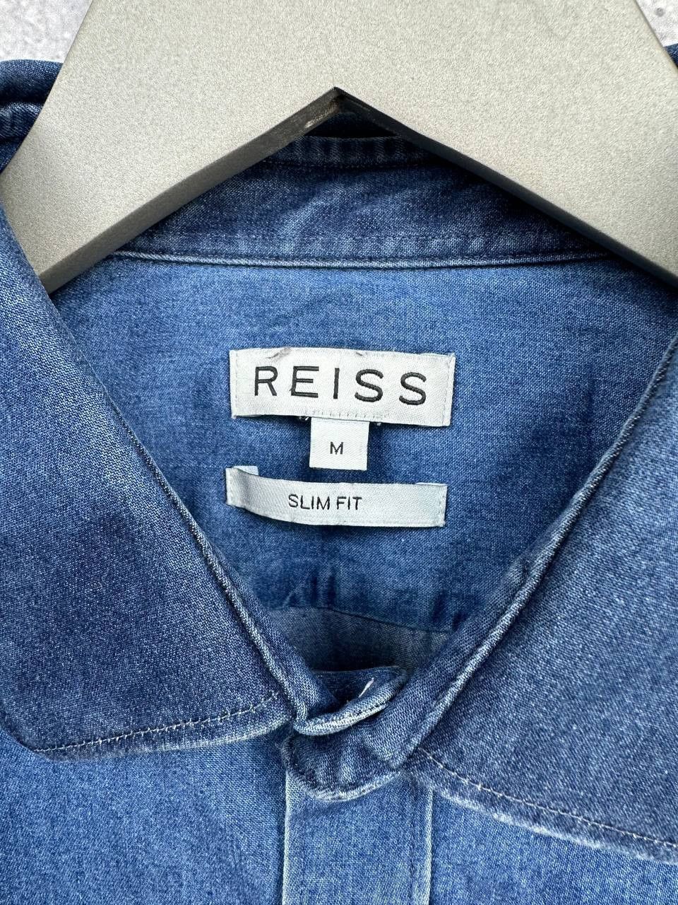 Reiss Reiss Bronx Contrast Collar Chambray Shirt Button Up LS SF Size US M / EU 48-50 / 2 - 10 Thumbnail