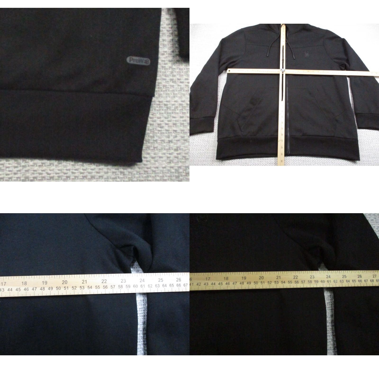 Spyder Spyder Active Hoodie Mens XL Black Full Zip Sweatshirt Jacket Logo Athletic Size US XL / EU 56 / 4 - 8 Thumbnail