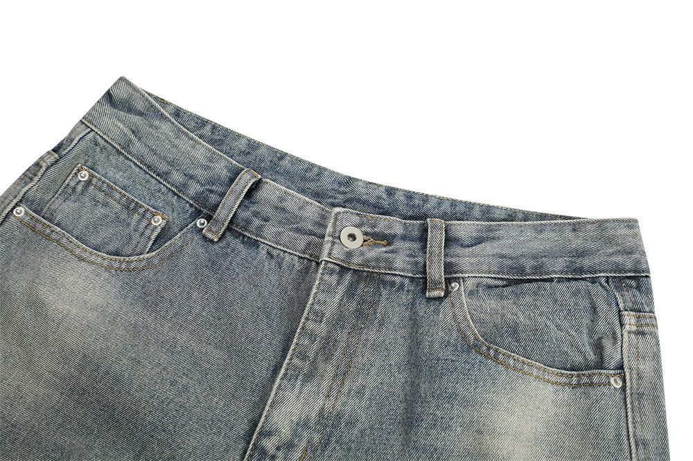 Jean Men's hippie high street punk heavy washed flared jeans Size US 32 / EU 48 - 3 Thumbnail