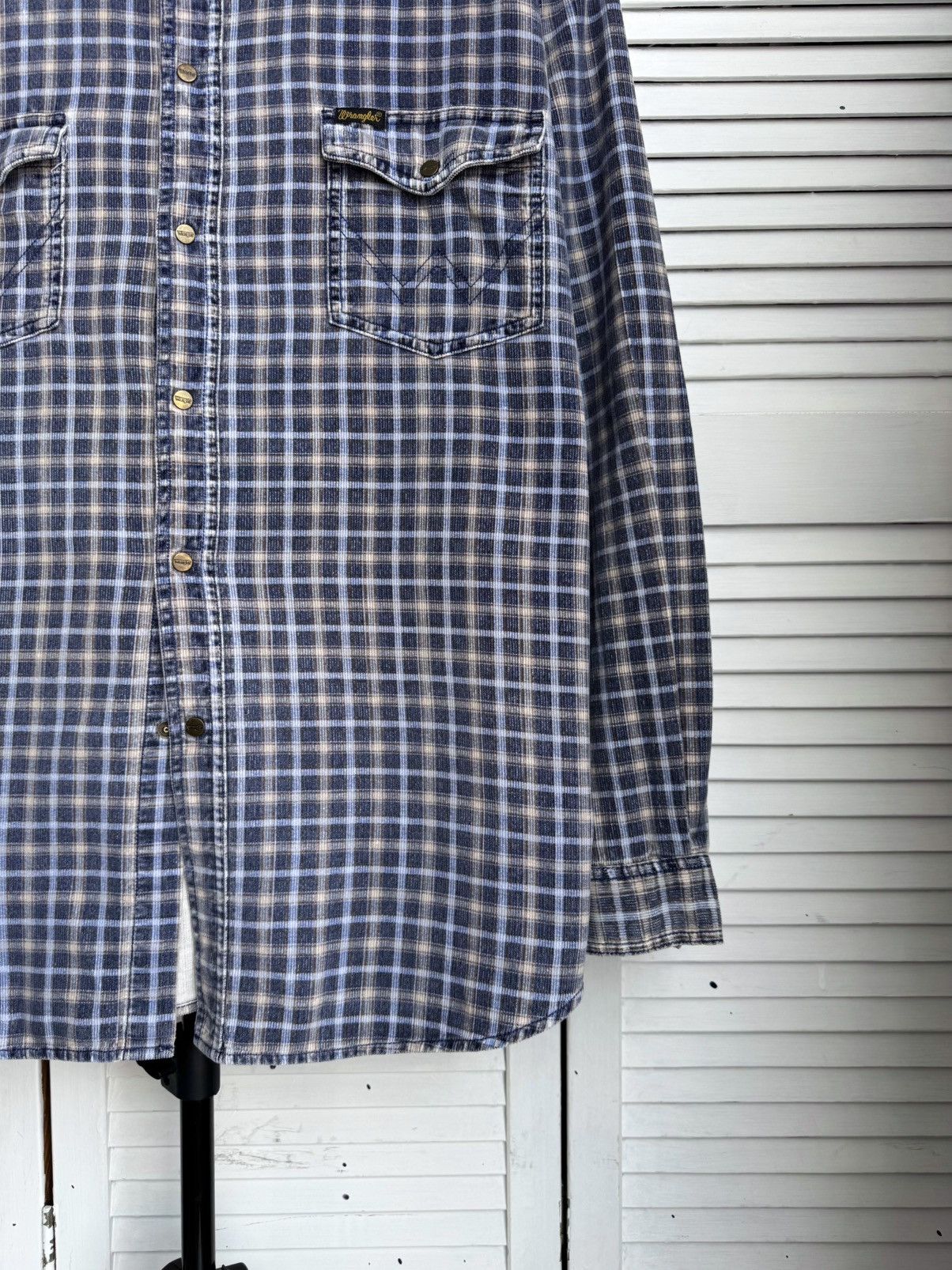 Wrangler Vintage Wrangler Western Plaid Flannel Snap Button Shirt Size US XL / EU 56 / 4 - 4 Thumbnail