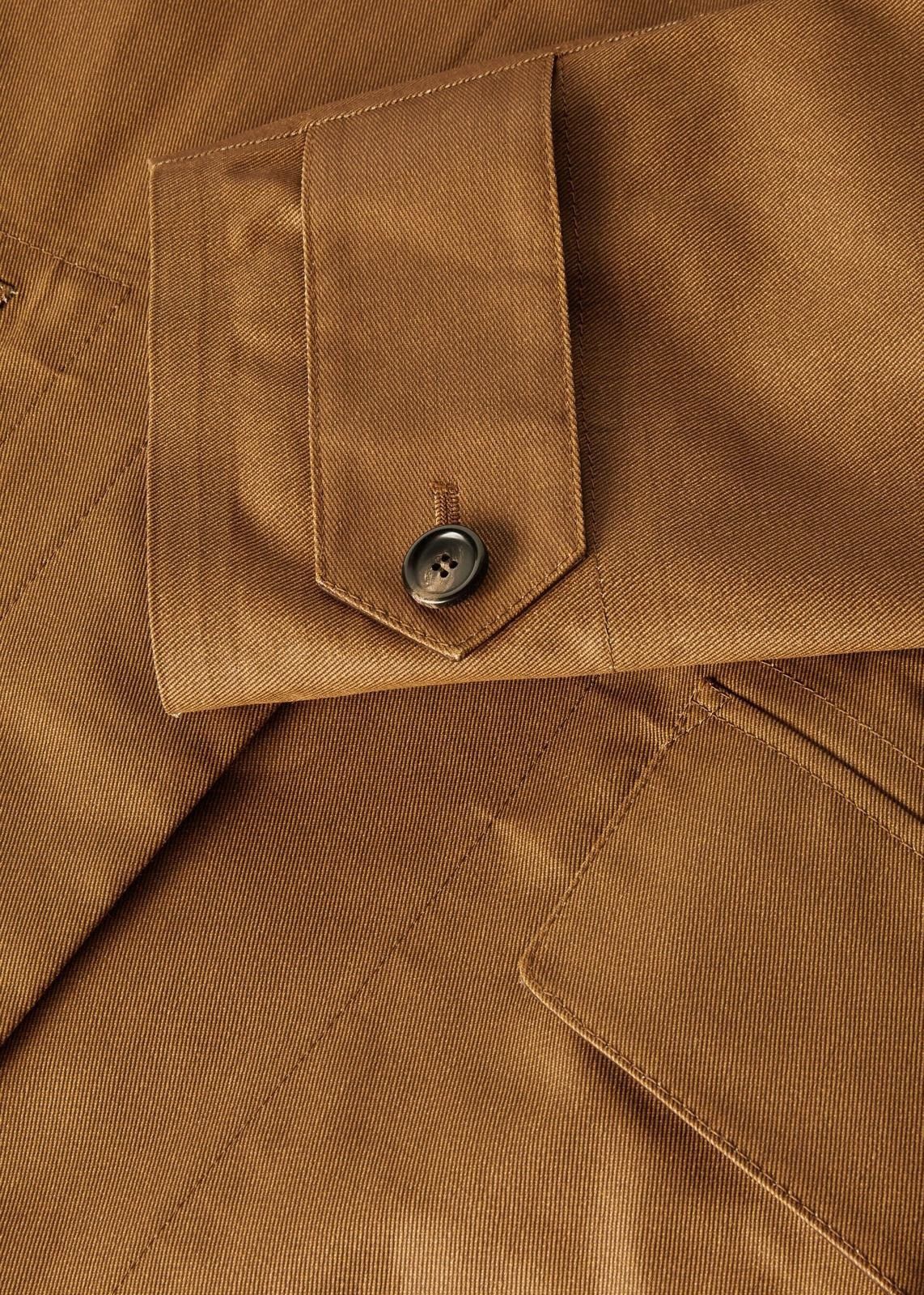 Loro Piana o1srvl11e1124 Kaled Chalky Drill Cotton Coat in Camel Size L / US 10 / IT 46 - 3 Thumbnail