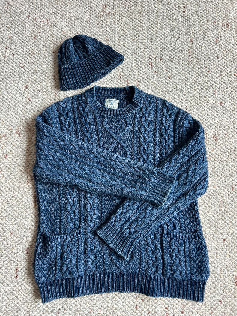 The Real McCoy's The Real McCoy Indigo Dyed Sweater + Indigo Dyed Beanie Size US M / EU 48-50 / 2 - 2 Thumbnail
